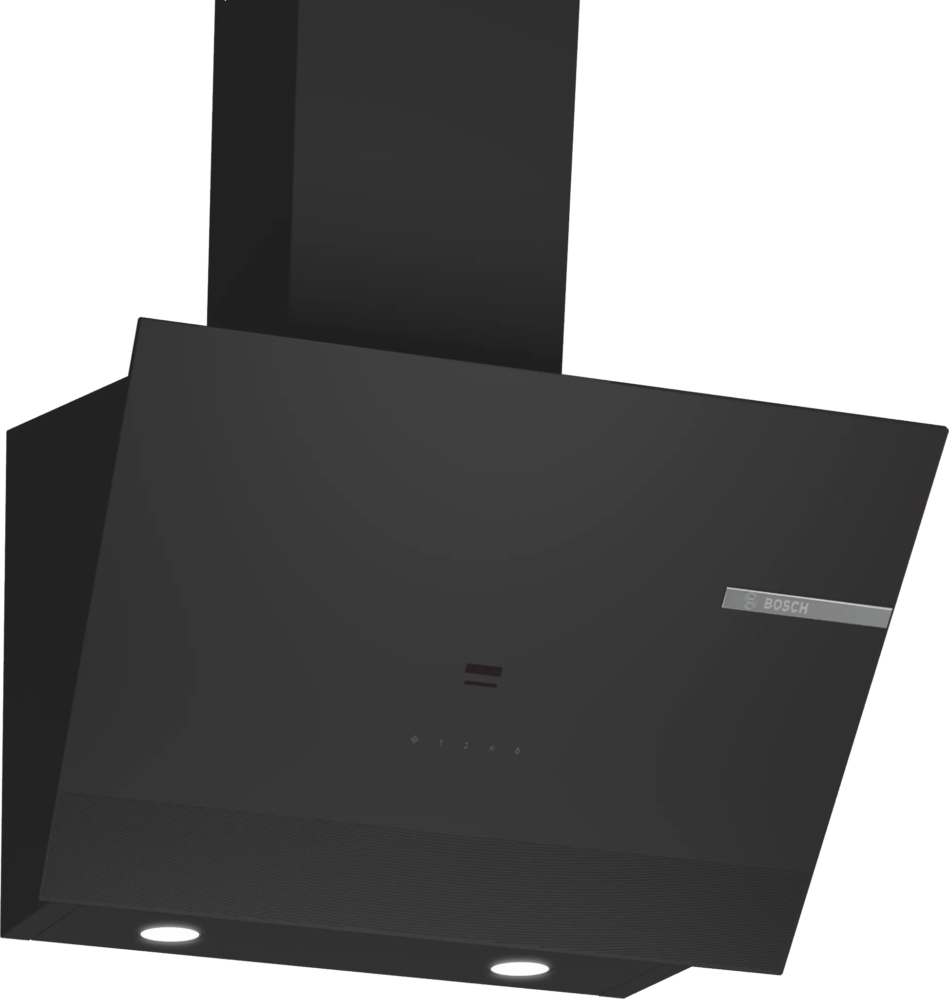 Series 6 wall-mounted cooker hood 60 cm clear glass black printed 