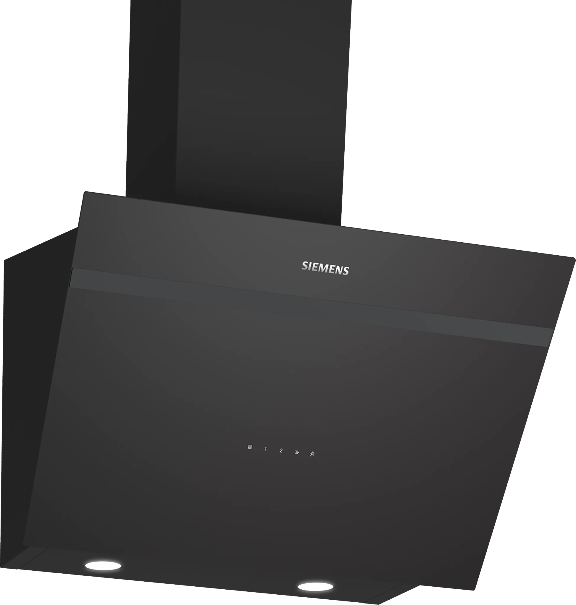 iQ300 wall-mounted cooker hood 60 cm clear glass black printed, Black