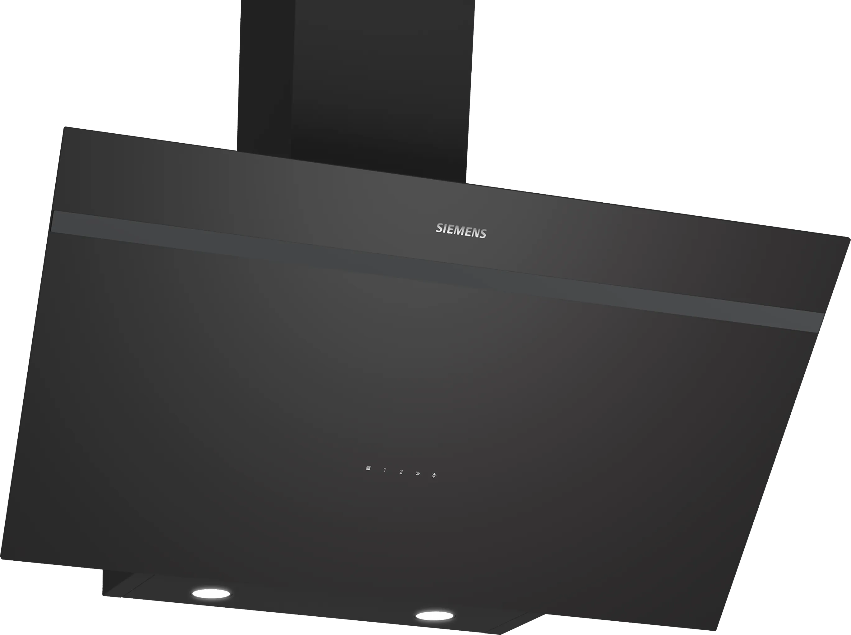 iQ300 wall-mounted cooker hood 90 cm clear glass black printed, Black
