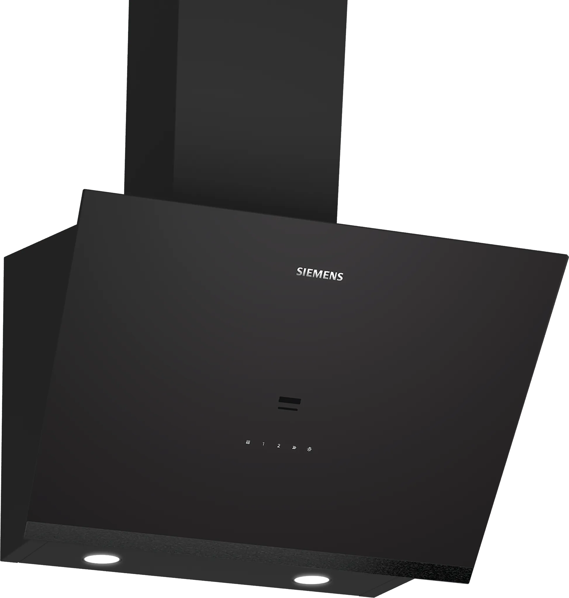 iQ500 wall-mounted cooker hood 60 cm clear glass black printed, Black