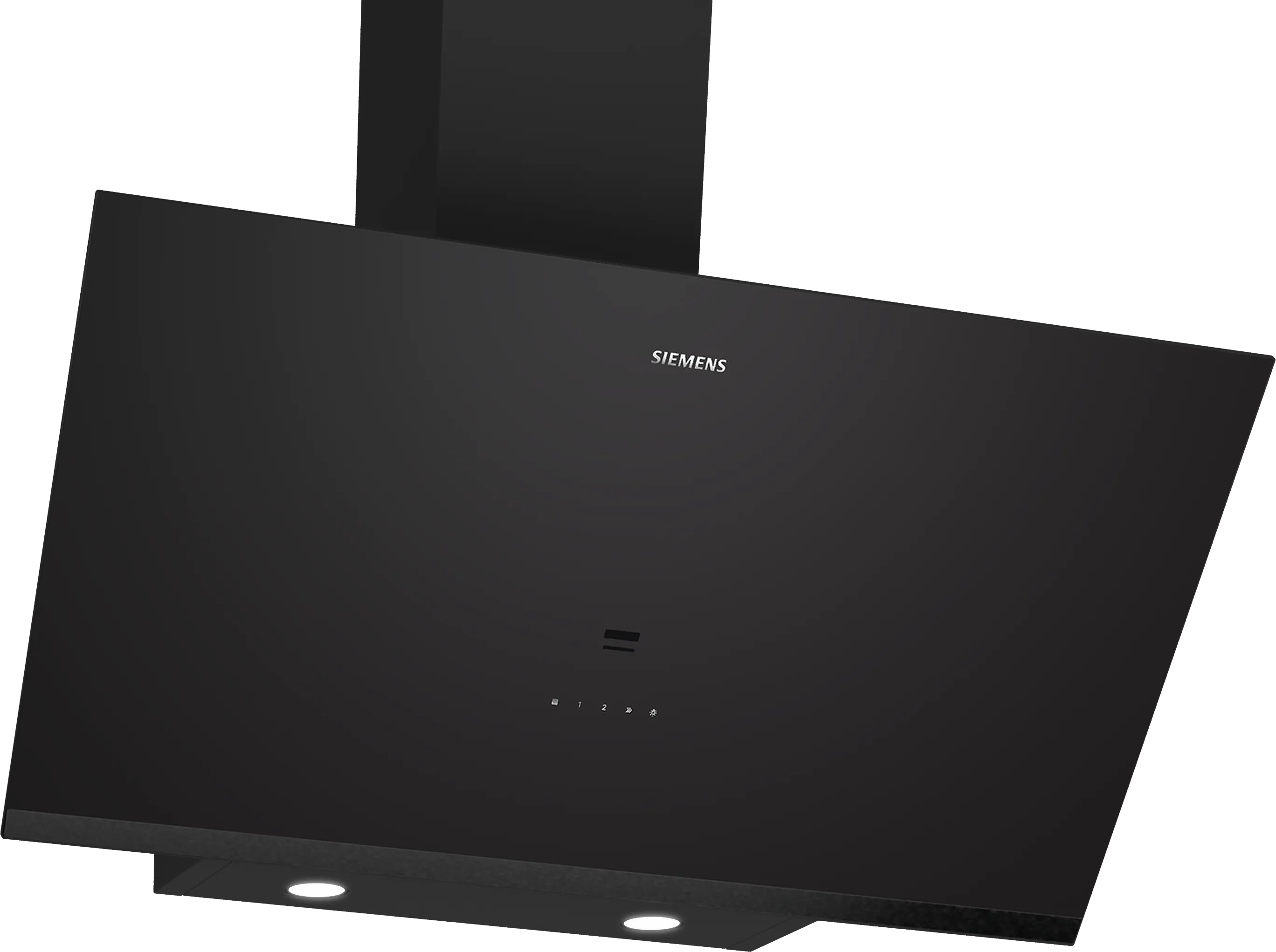 iQ500 wall-mounted cooker hood 90 cm clear glass black printed, Black