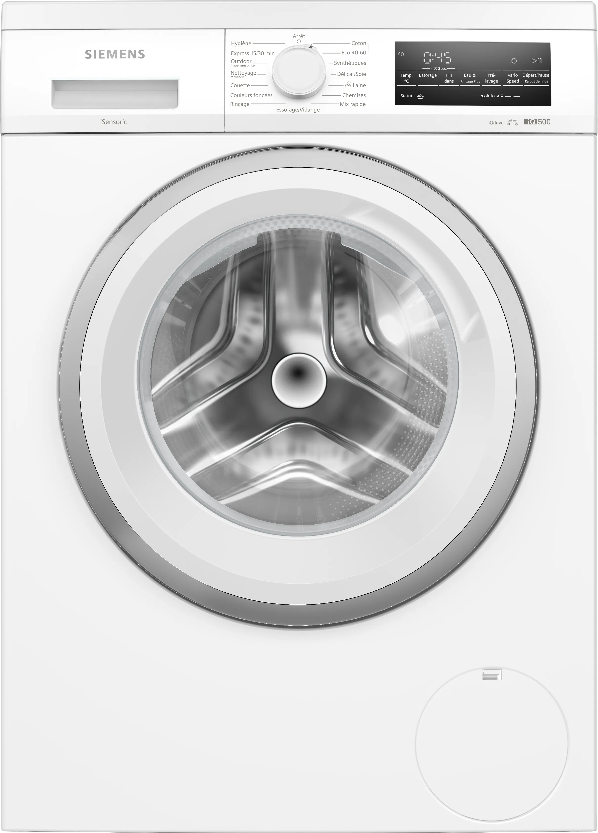 iQ500 Lave-linge front 9 kg 1400 trs/min, Blanc