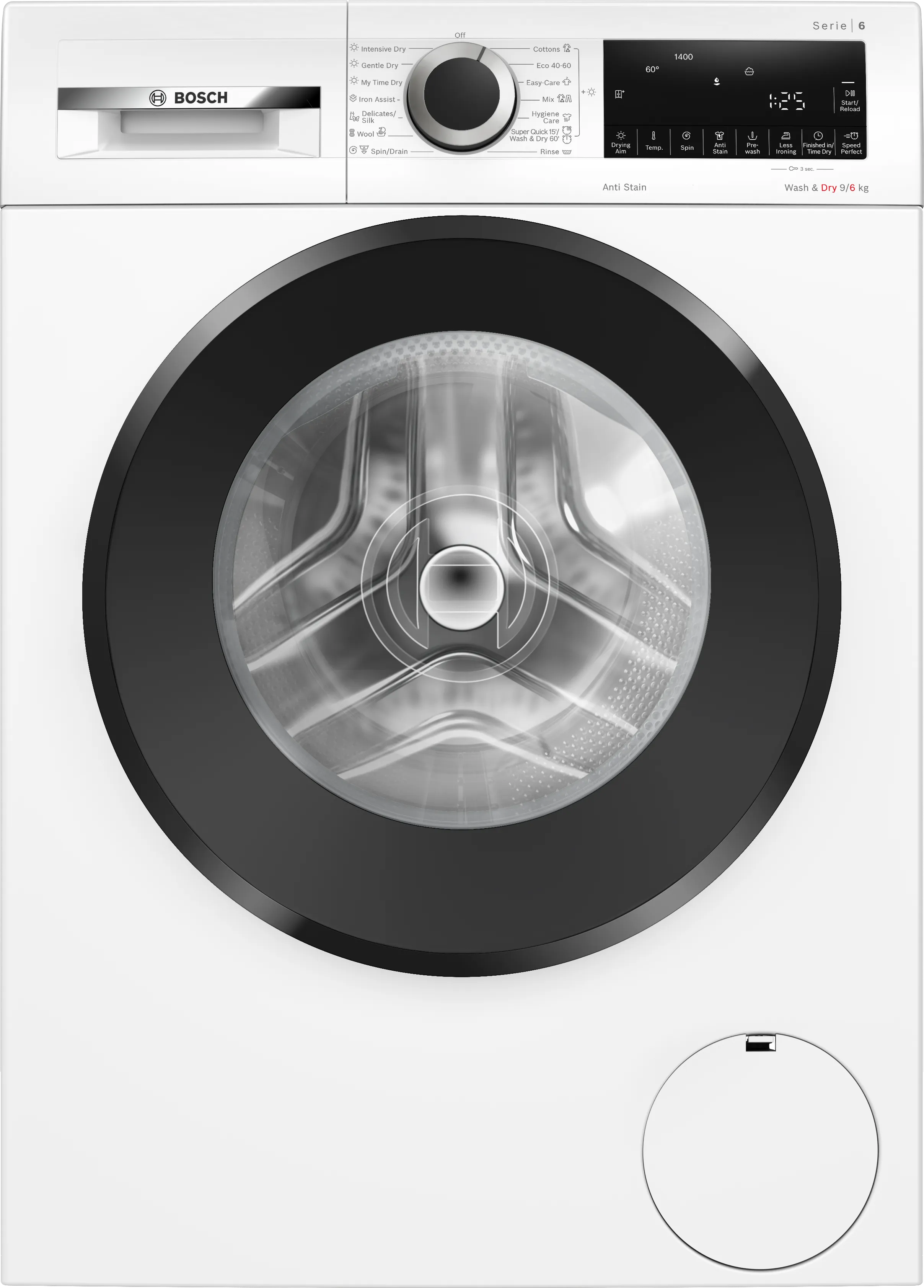 Serie 6 Was-/droogcombinatie 9/6 kg 1400 rpm 