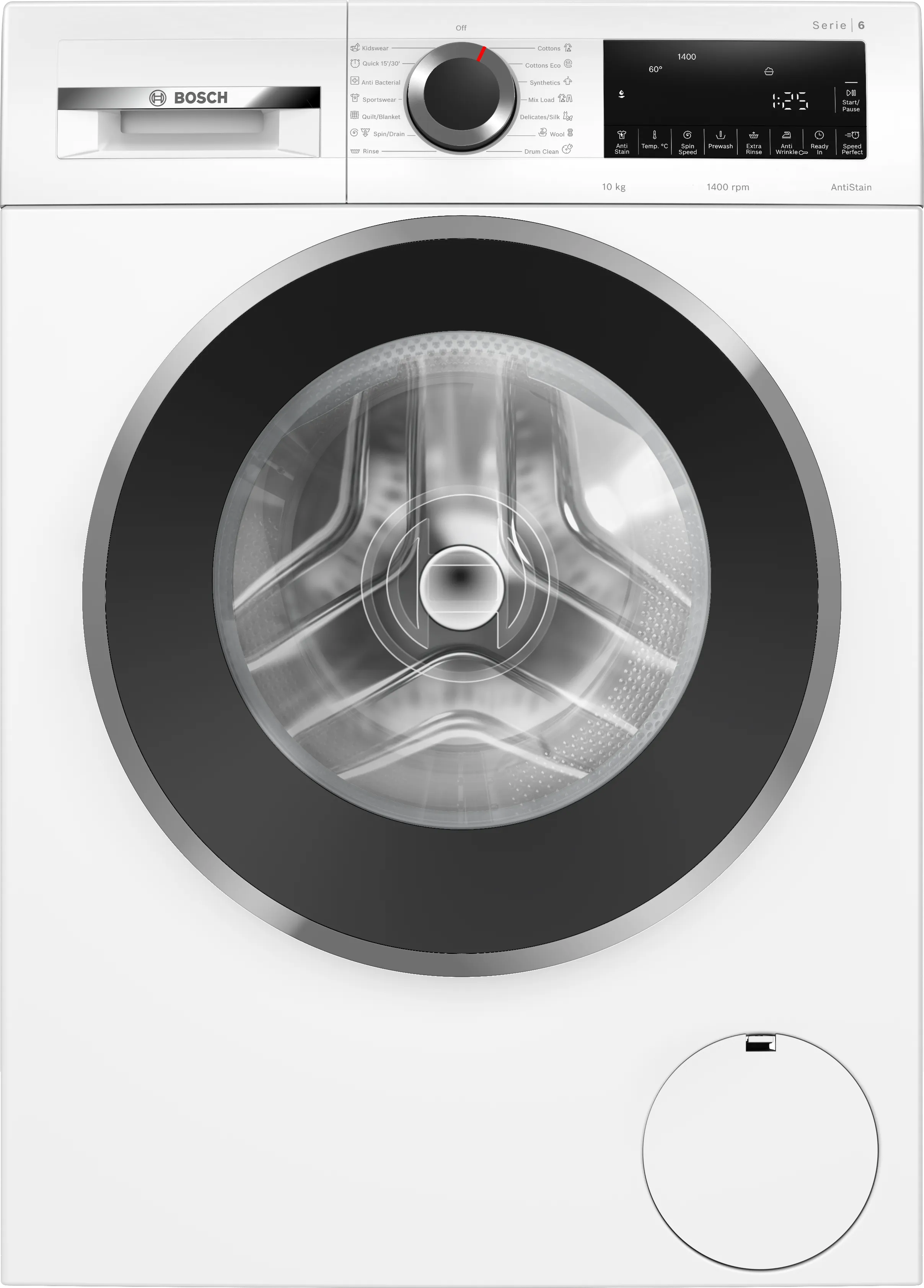 Seri 6 Mesin cuci, bukaan depan 10 kg maximum 1400 rpm 