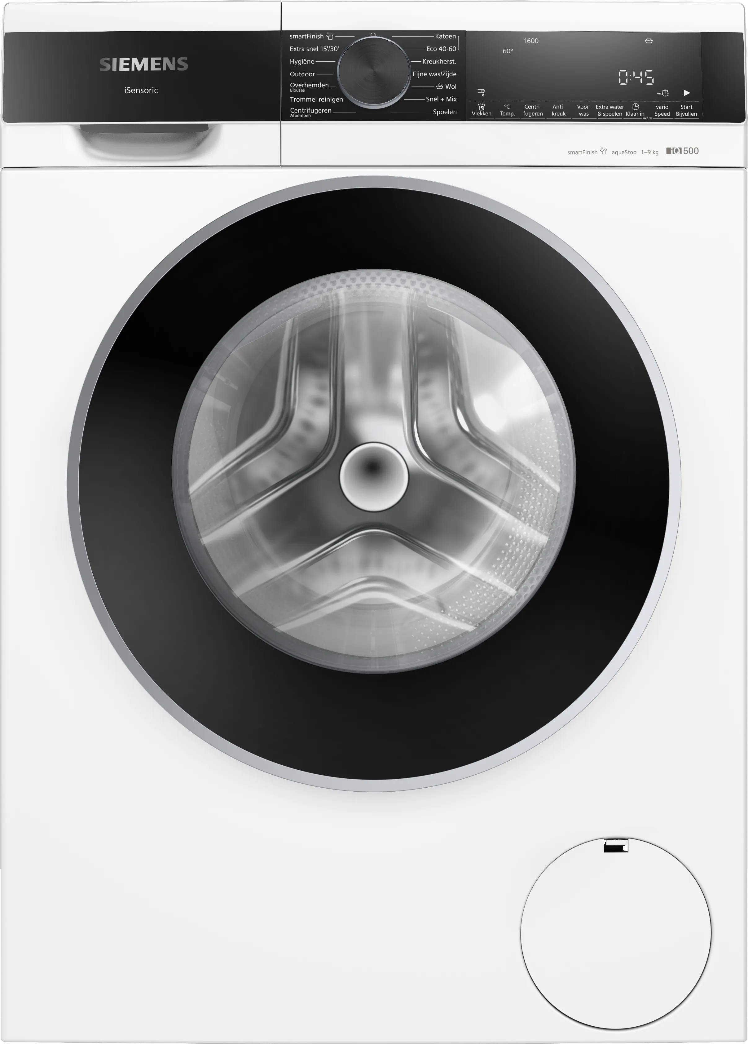 iQ500 Wasmachine, voorlader 9 kg 1600 rpm, Wit 