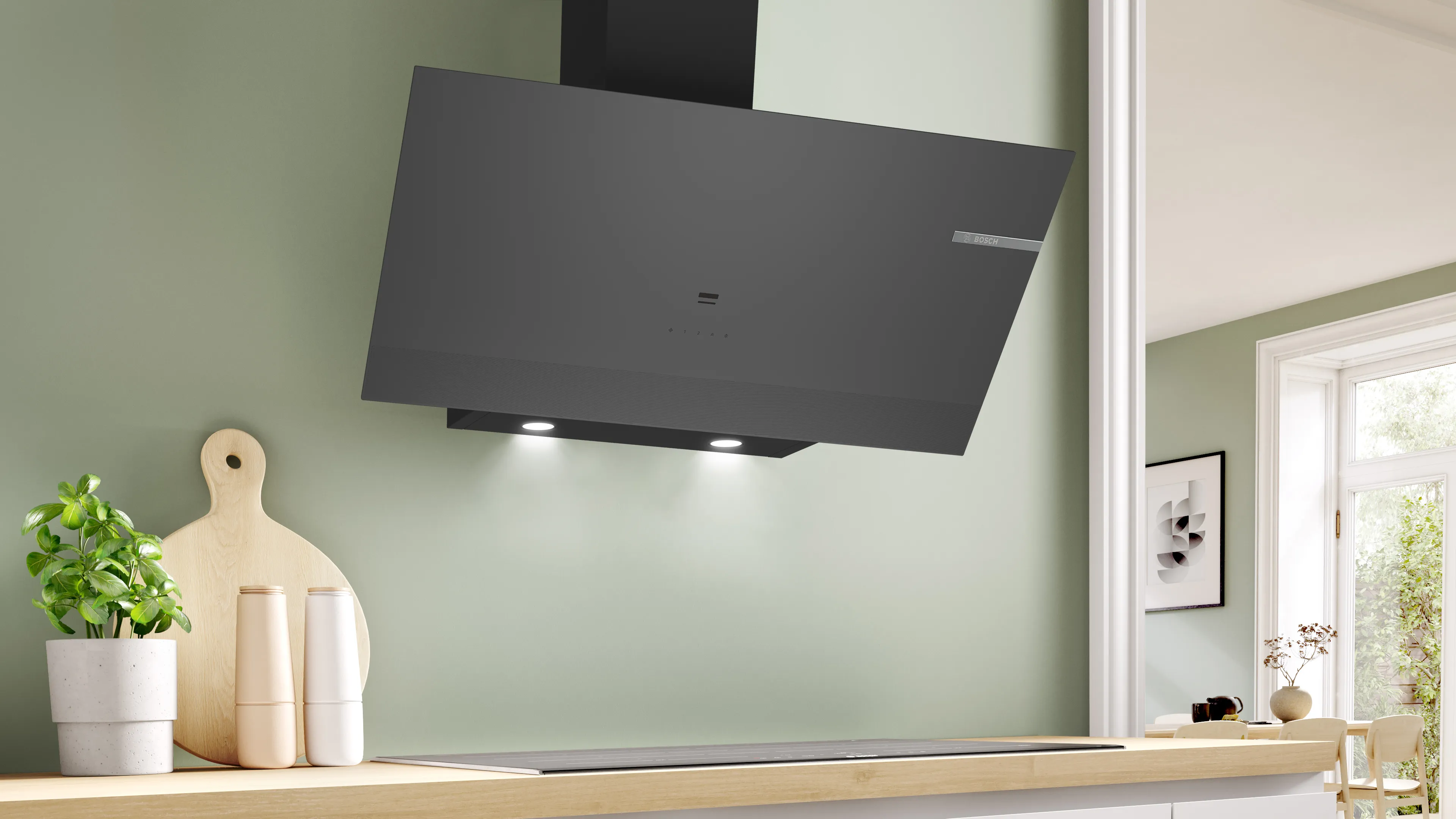 Serie 6Duvar Tipi Davlumbaz 90 cm , Gri