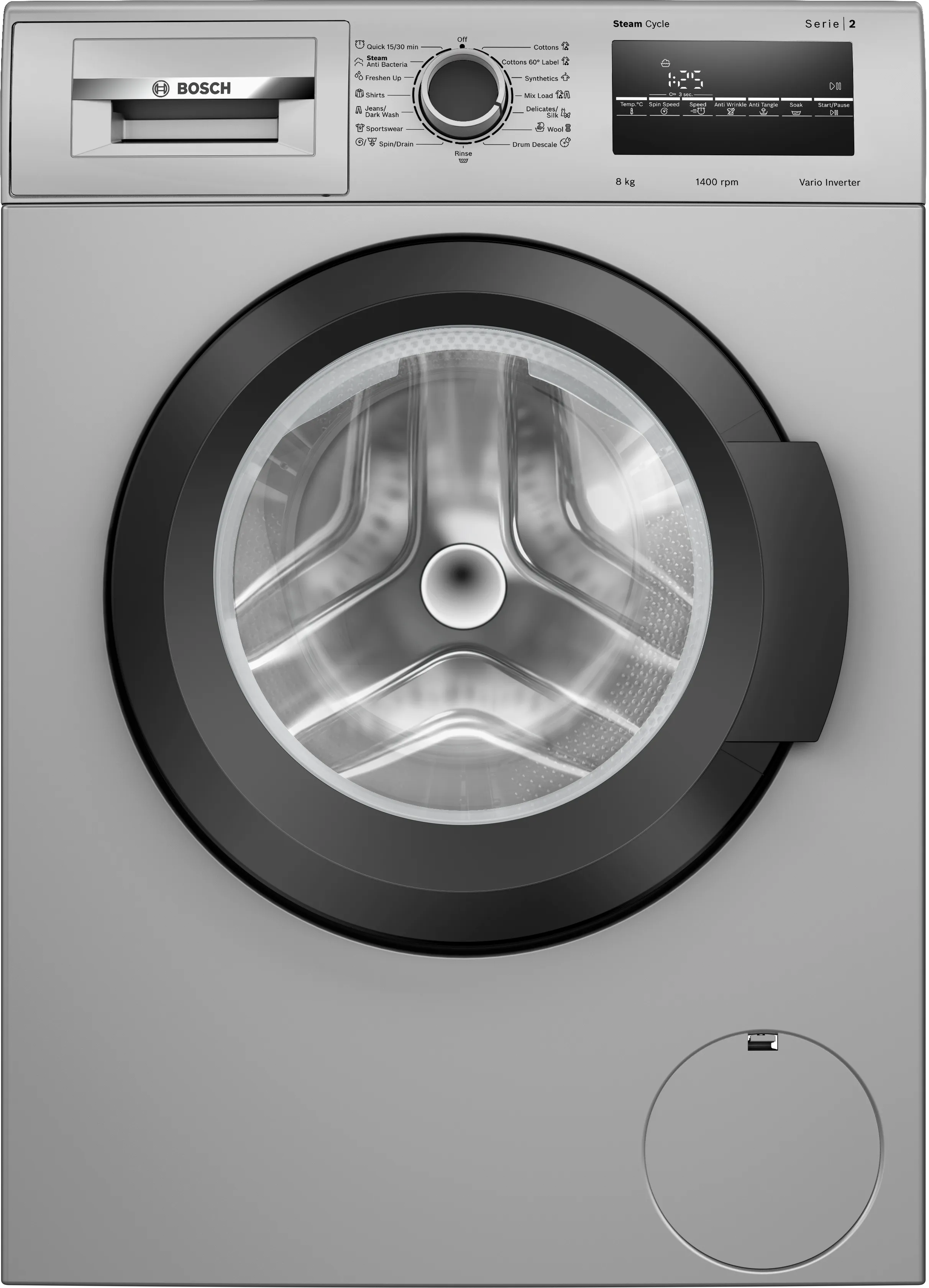 Series 2 washing machine, front loader 8 kg 1400 rpm