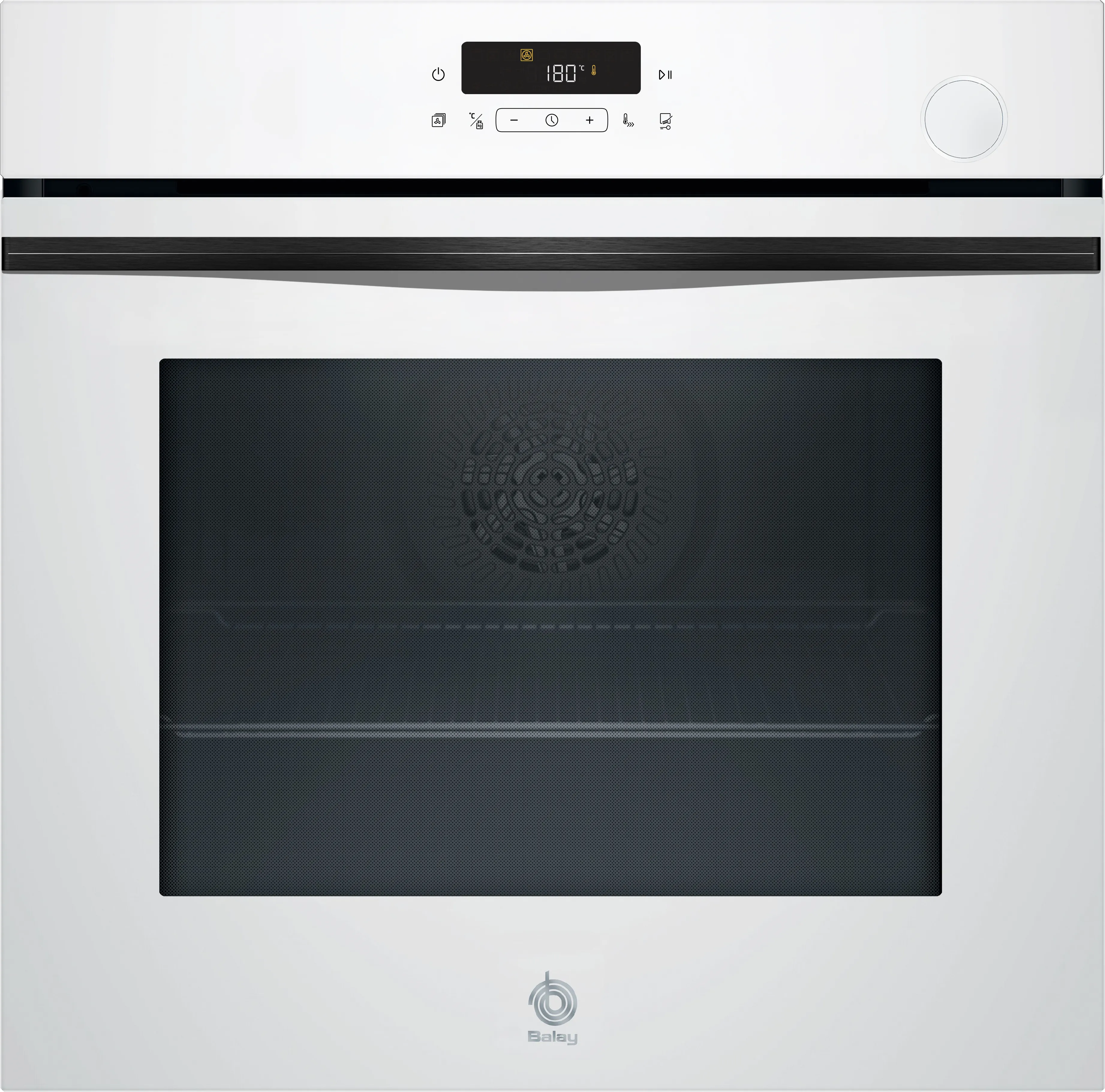 Horno con vapor 60 x 60 cm Cristal blanco