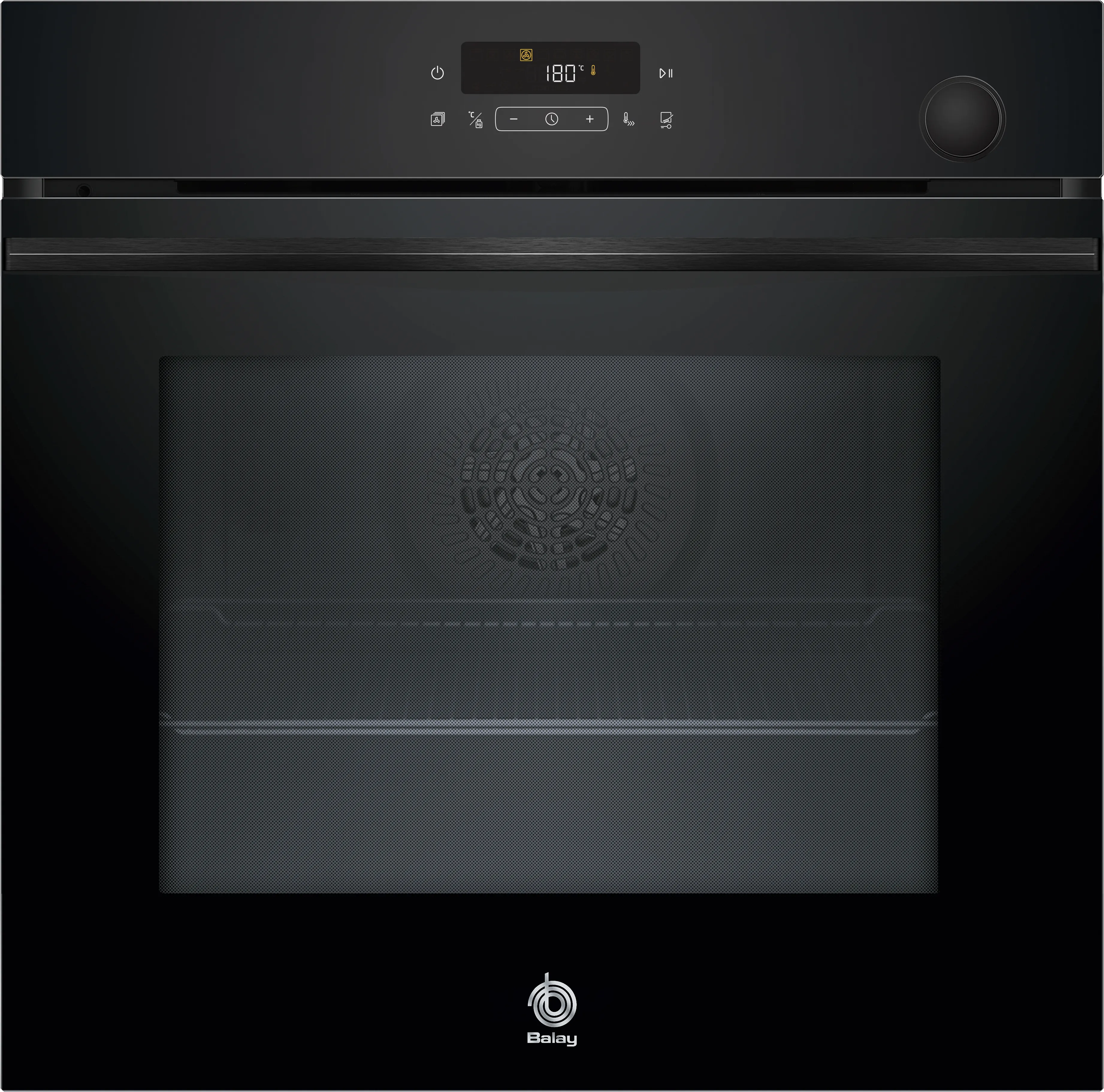 Horno con vapor pirolítico 60 x 60 cm Cristal negro
