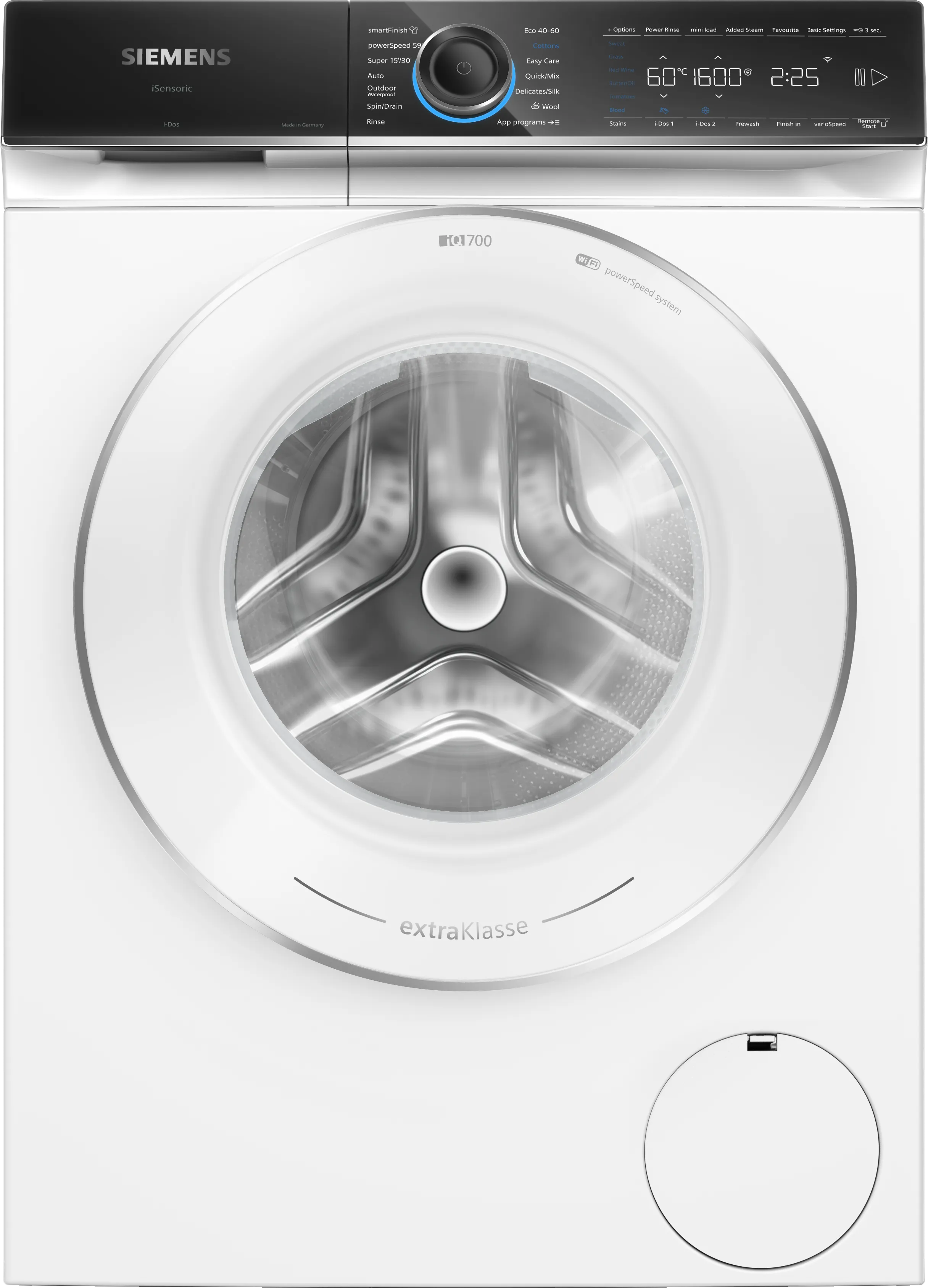 iQ700 מכונת כביסה פתח קדמי 10 kg 1600 סל"ד, לבן 