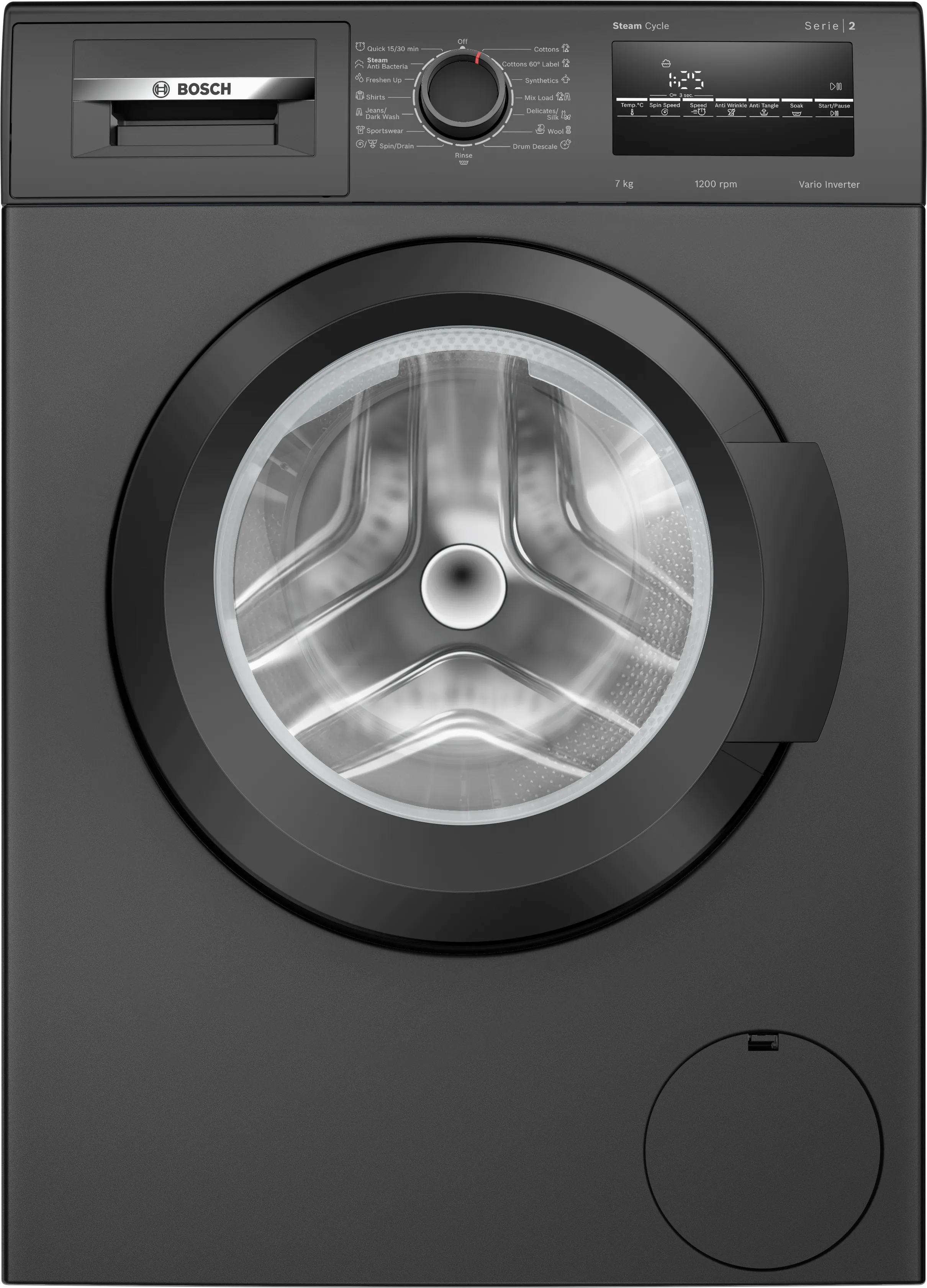 Series 2 washing machine, front loader 7 kg 1200 rpm