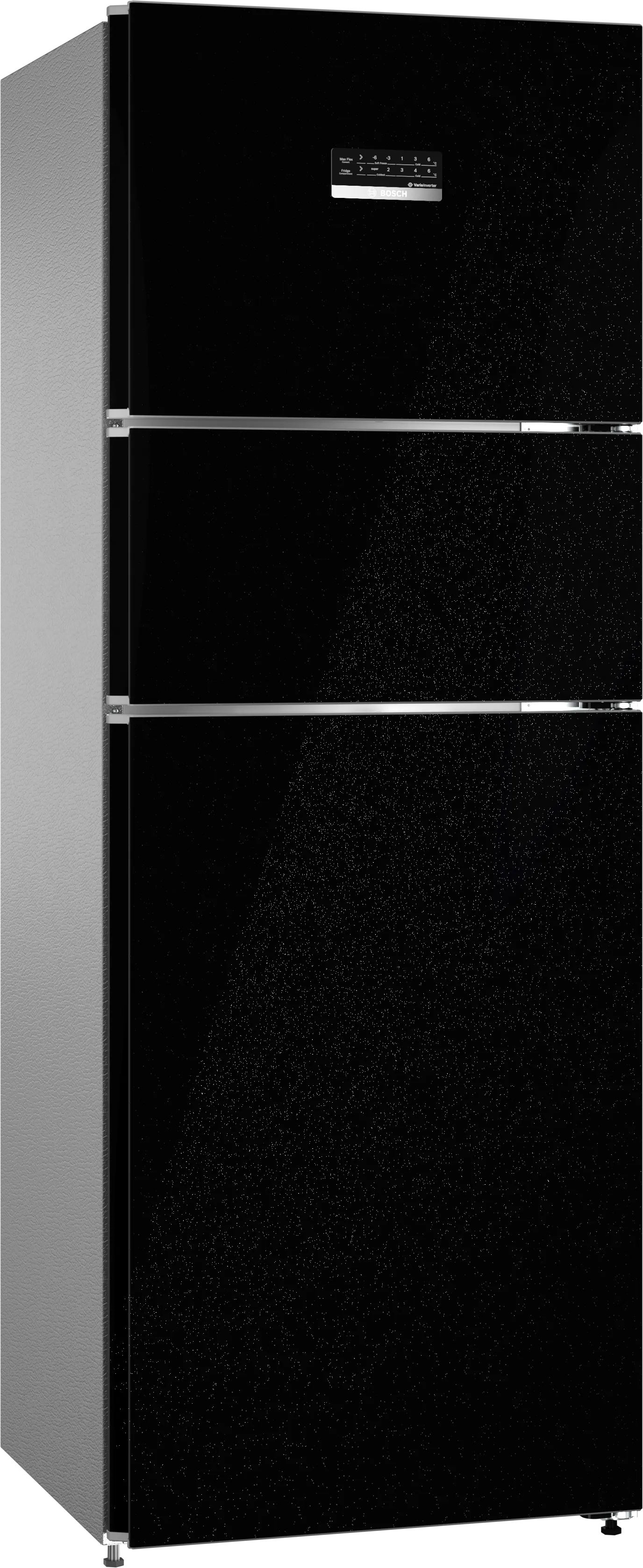 Series 6 free-standing fridge-freezer with freezer at top 187 x 67 cm Black, Total No Frost 