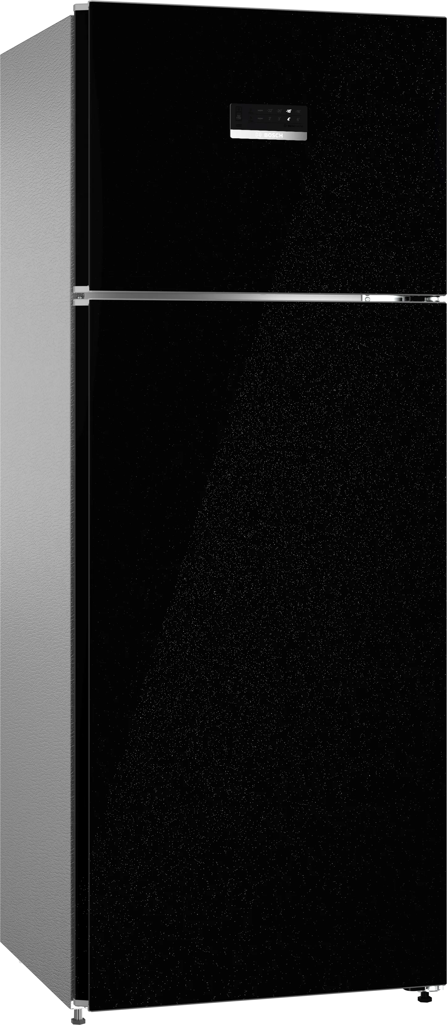 Series 4 free-standing fridge-freezer with freezer at top 175 x 67 cm Black, Total No Frost