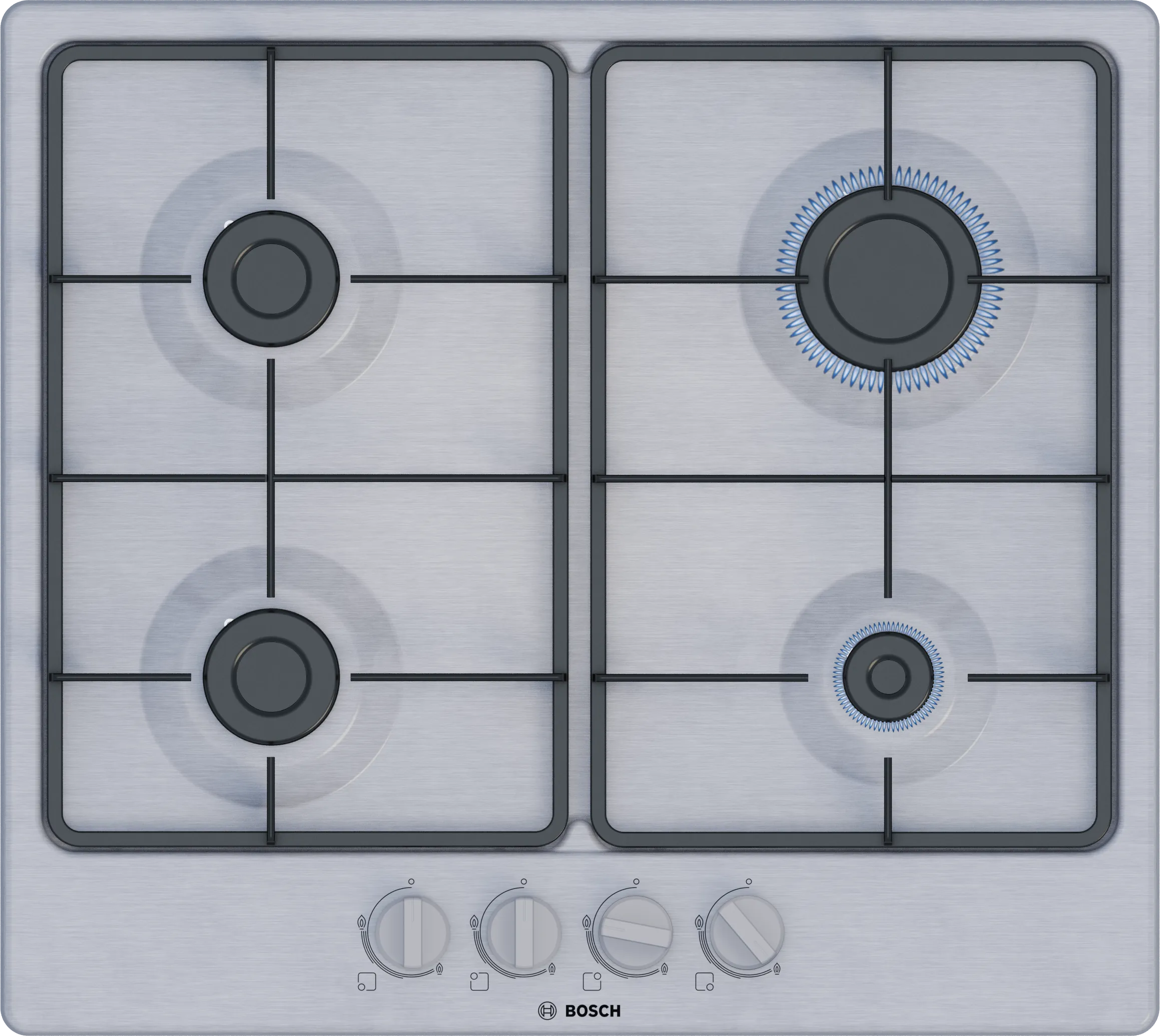 Series 4 Gas hob 60 cm Stainless steel 