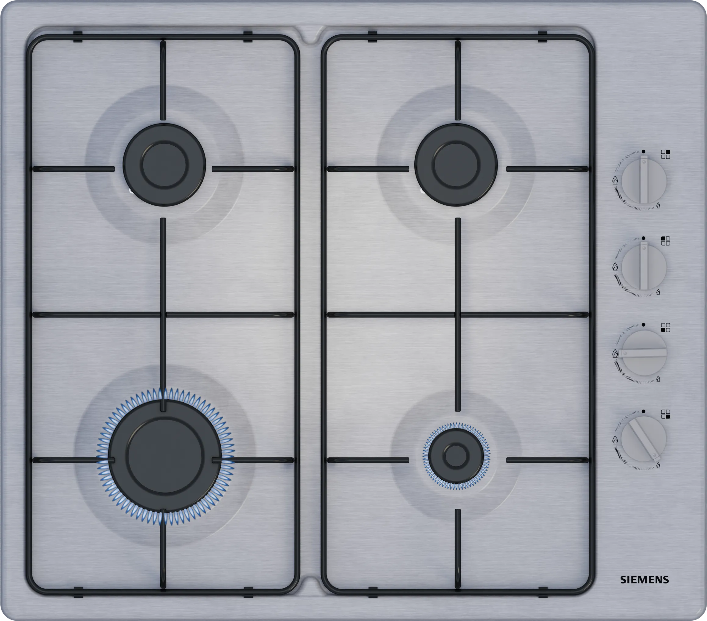 iQ100 gas hob 60 cm Stainless steel