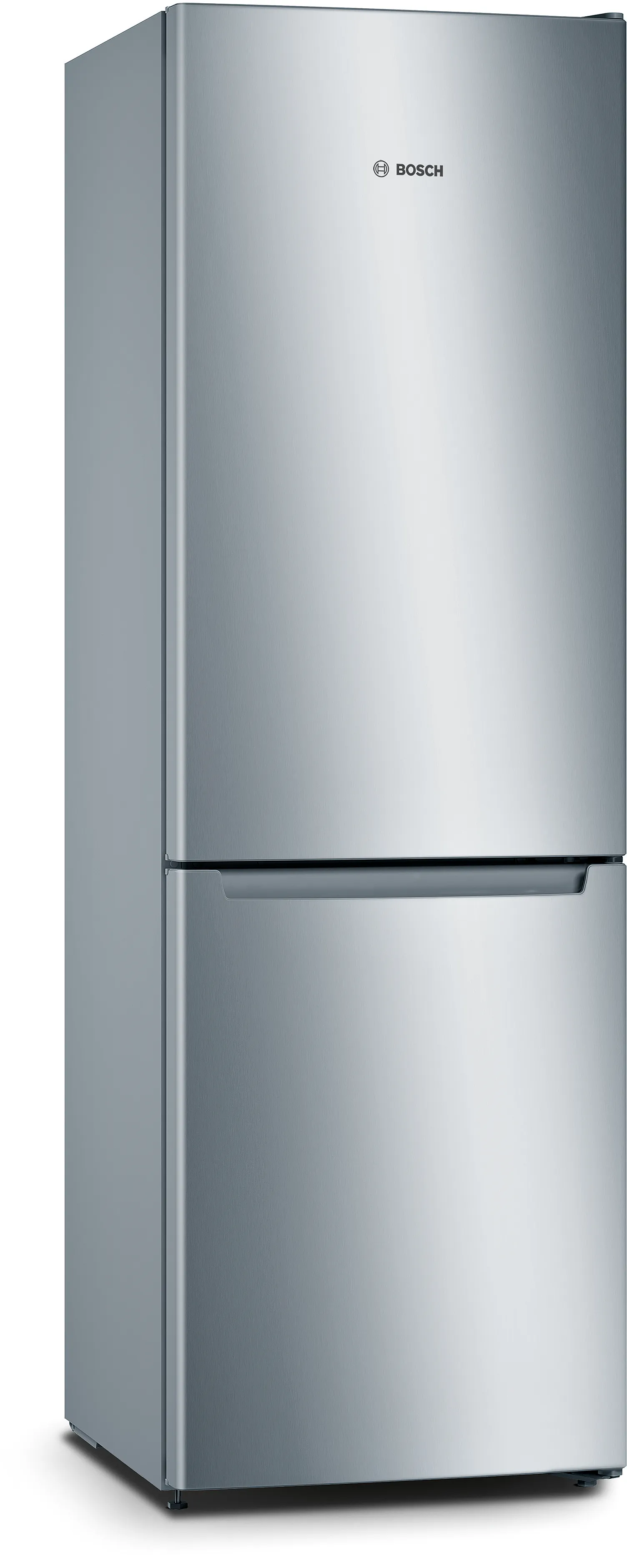 Series 2 free-standing fridge-freezer with freezer at bottom 176 x 60 cm Stainless steel look 