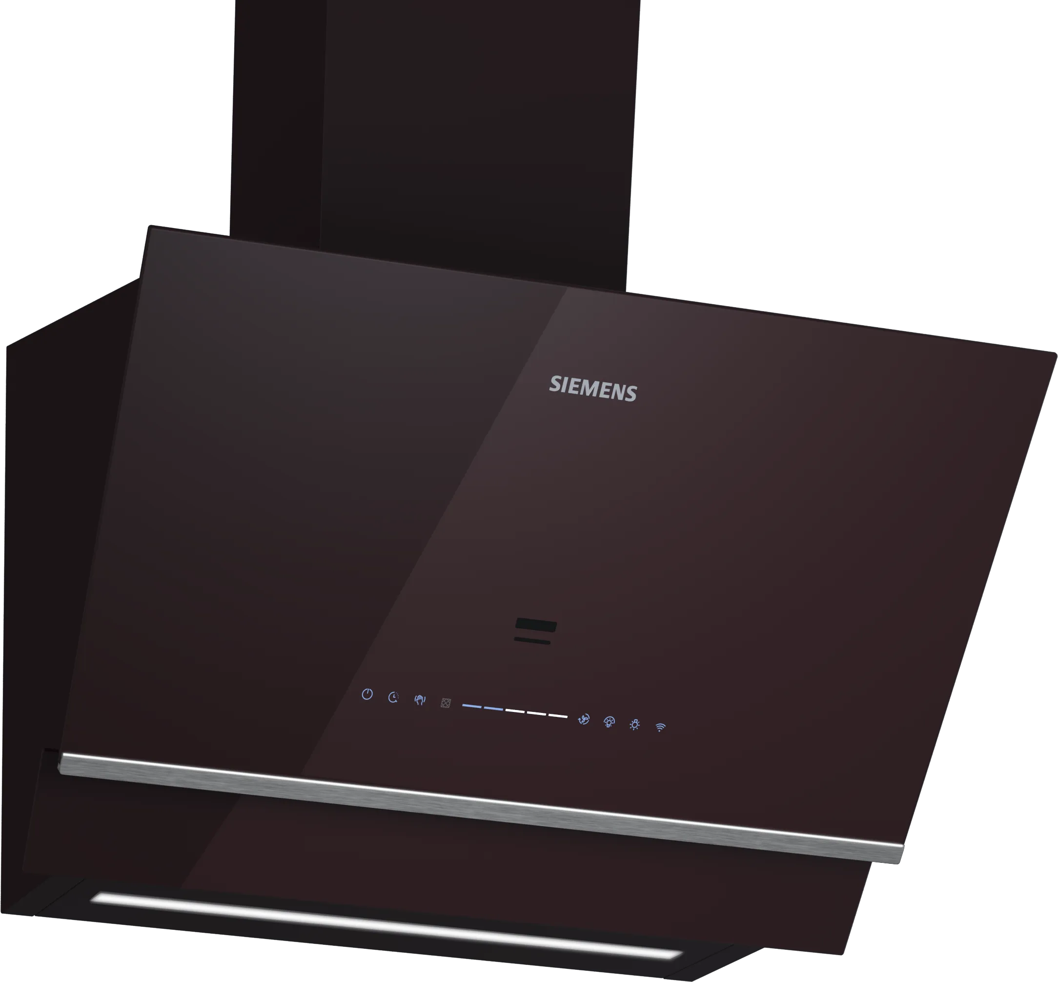 iQ700 wall-mounted cooker hood 60 cm clear glass black printed, Black 