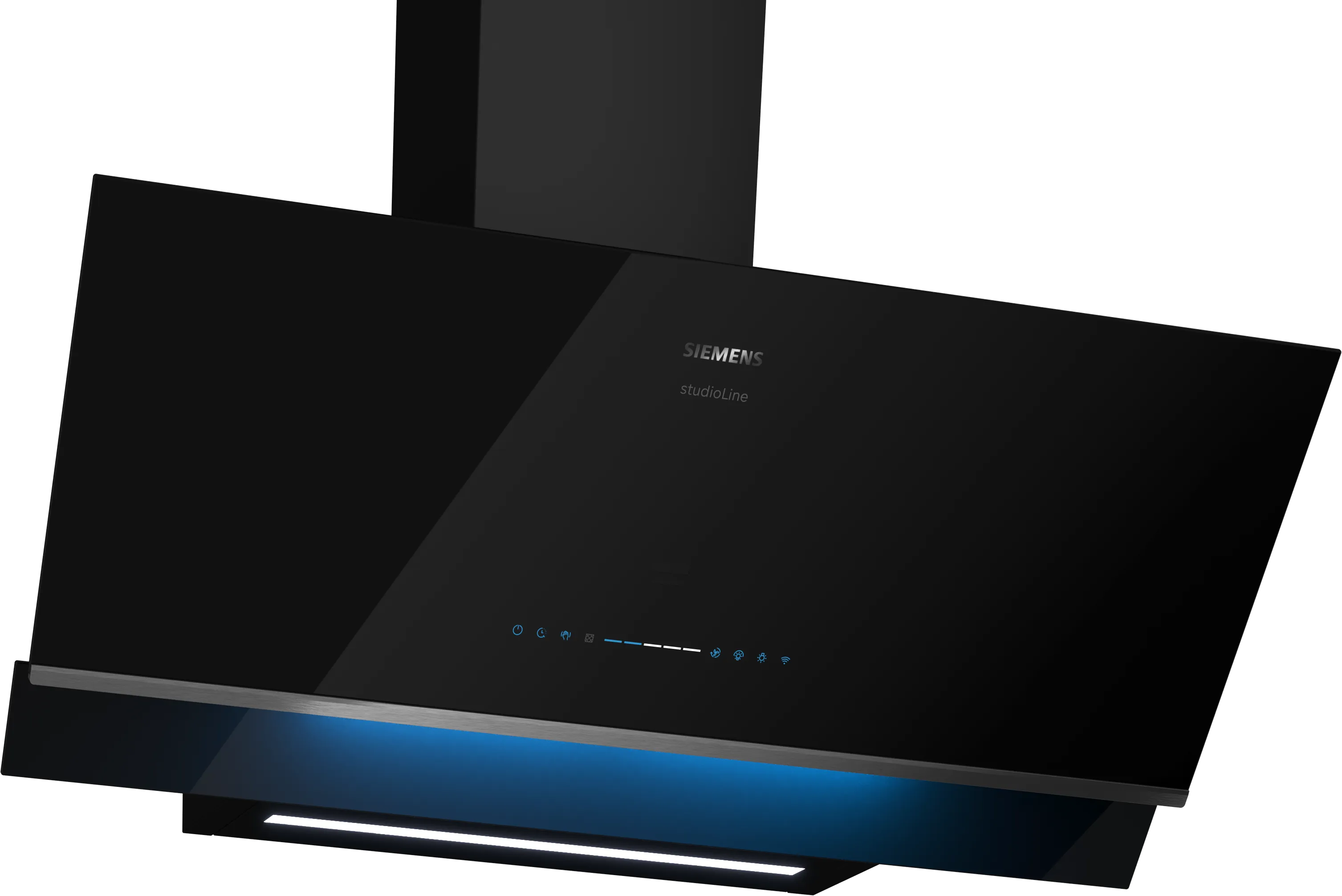 iQ700 wall-mounted cooker hood 90 cm clear glass black printed, Black 