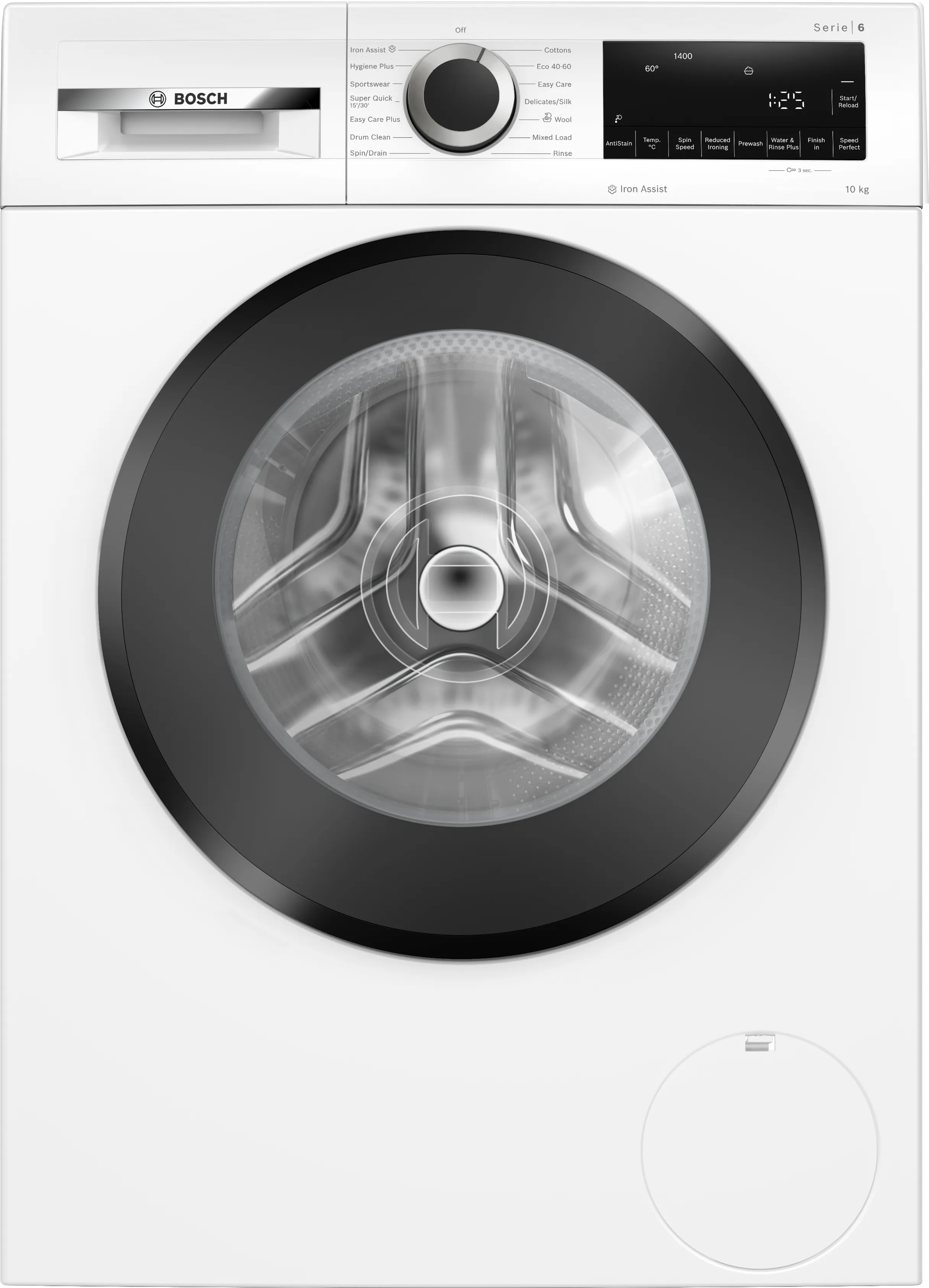 Series 6 Washing machine, front loader 10 kg , White