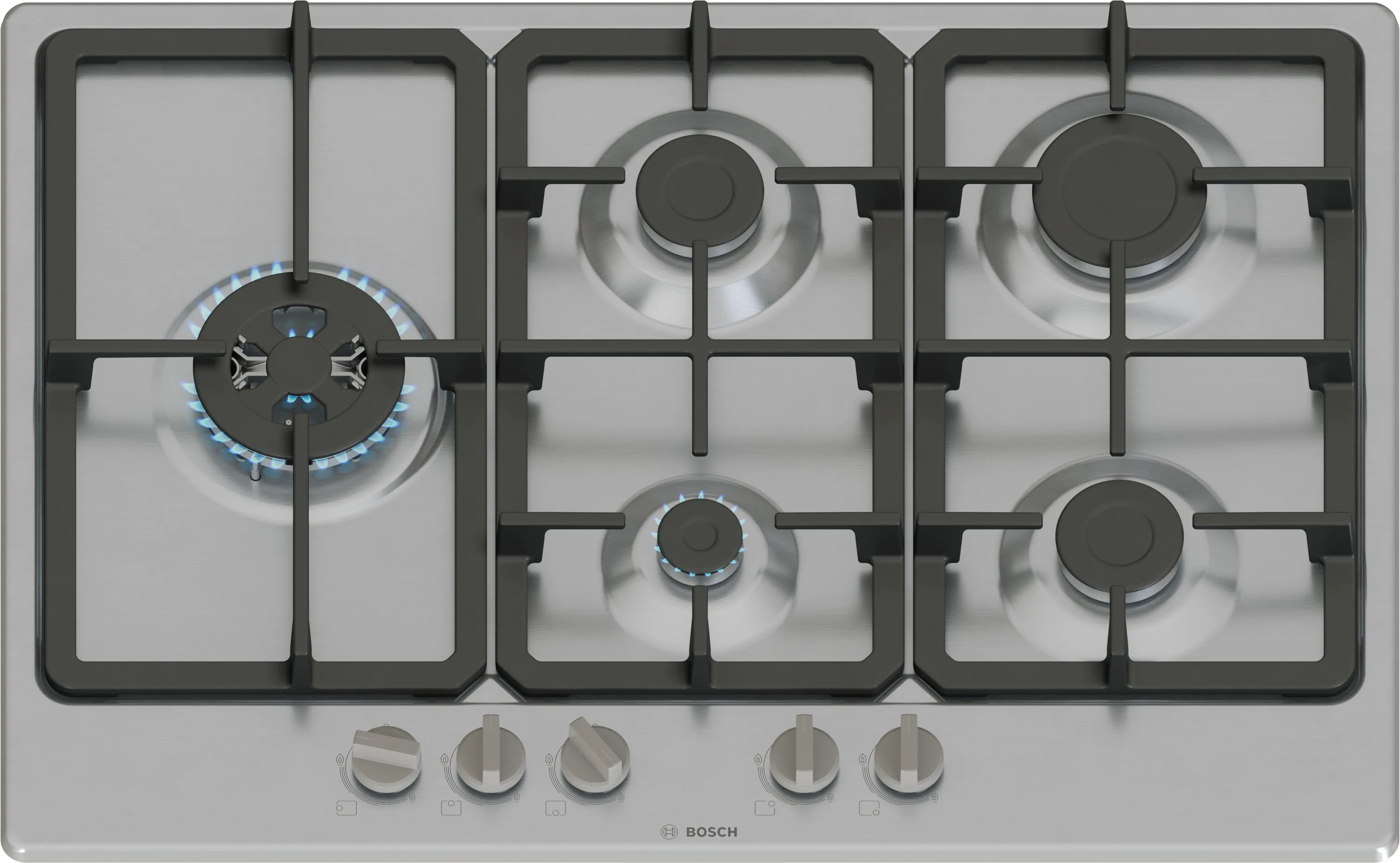Series 4 Gas hob 75 cm Stainless steel