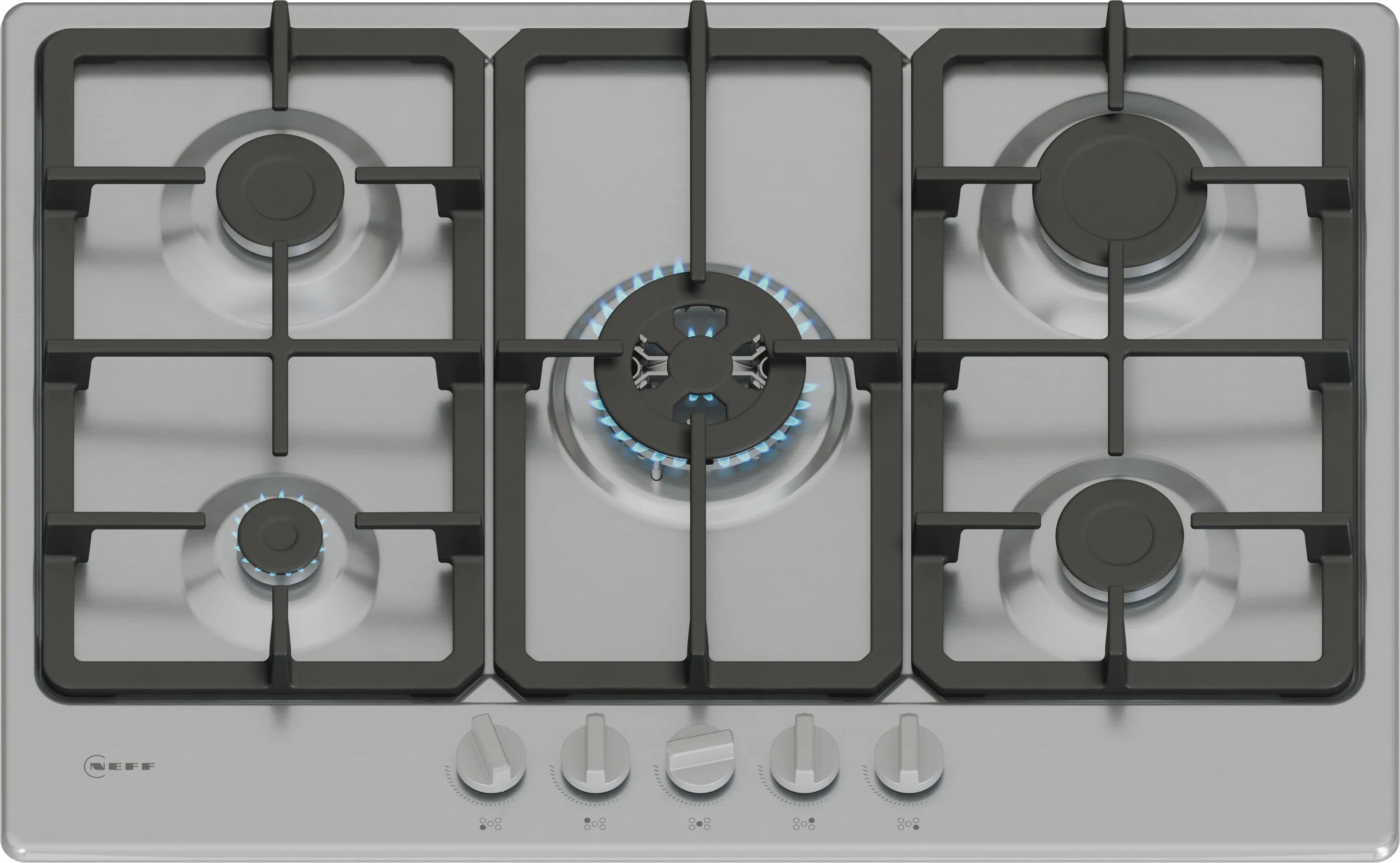 N 50 Gas hob 75 cm Stainless steel 