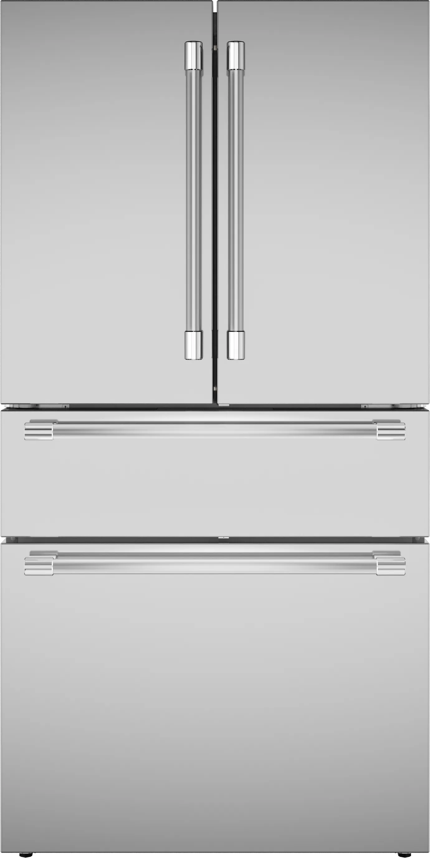 Professional Freestanding French Door Bottom Mount Refrigerator 36'' Professional Stainless Steel 