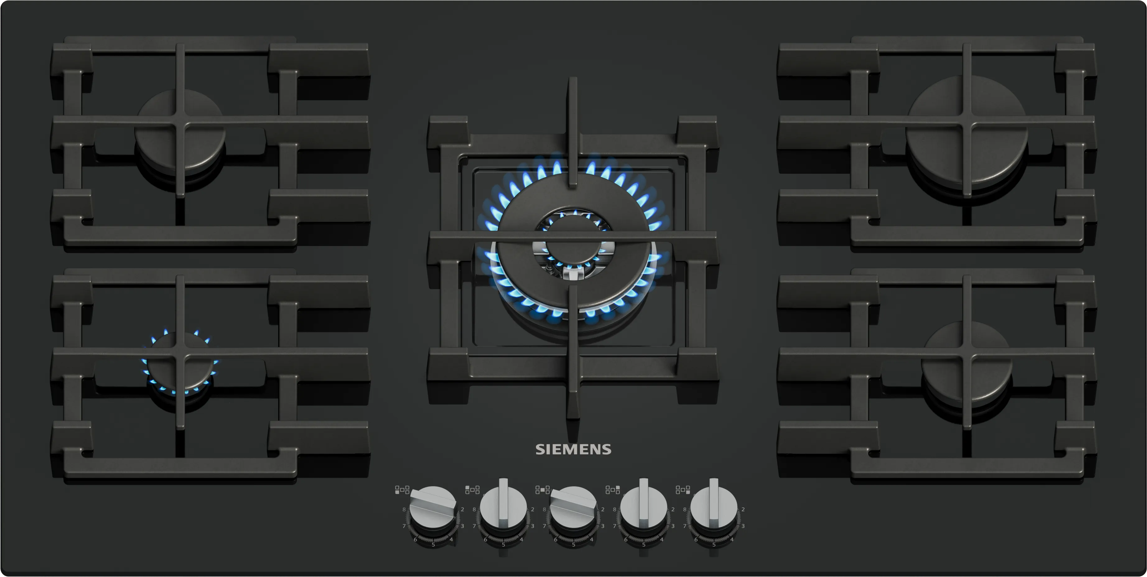 iQ500 Gas Hob 90 cm Tempered glass, Black