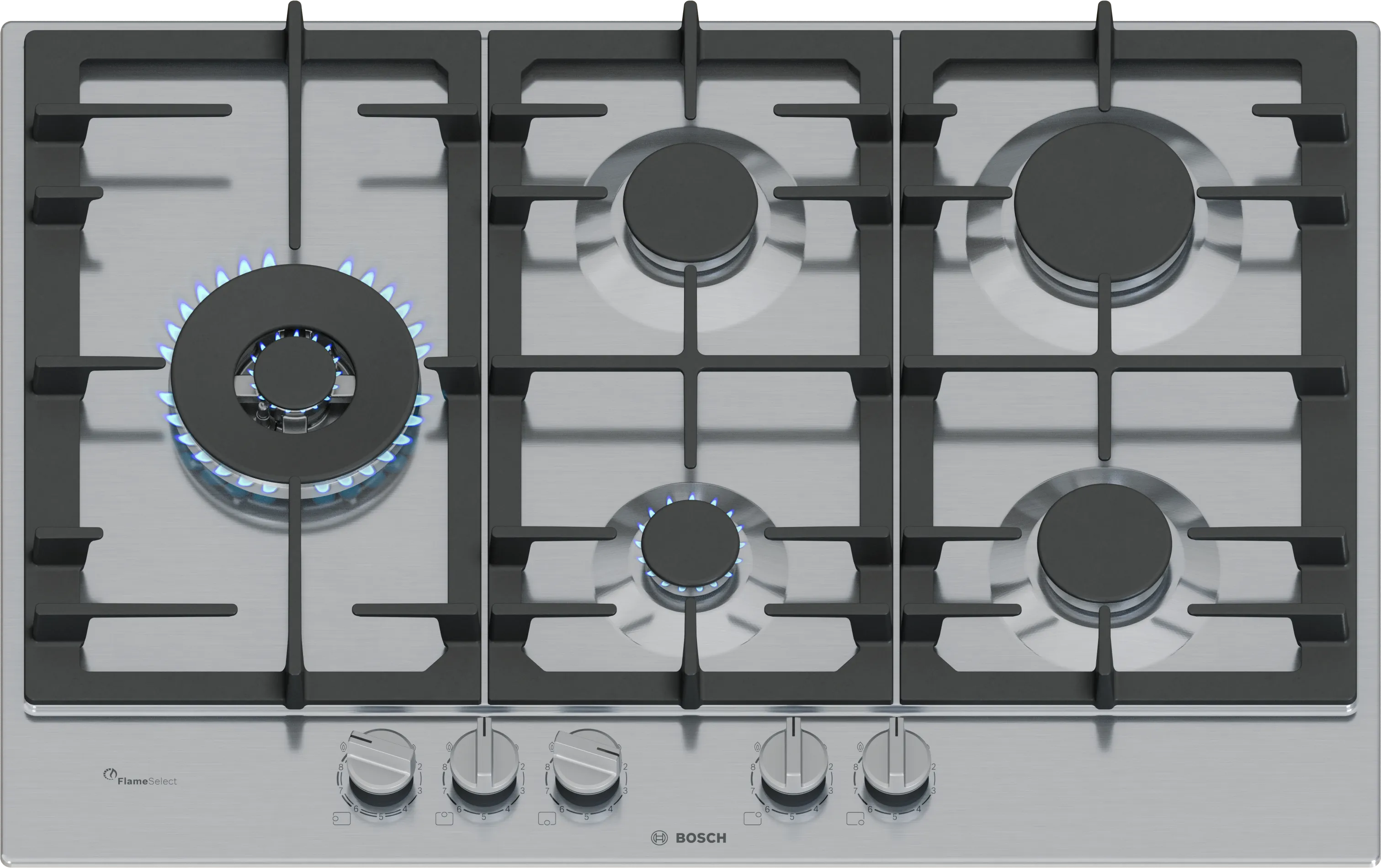 Series 6 Gas hob 75 cm Stainless steel 