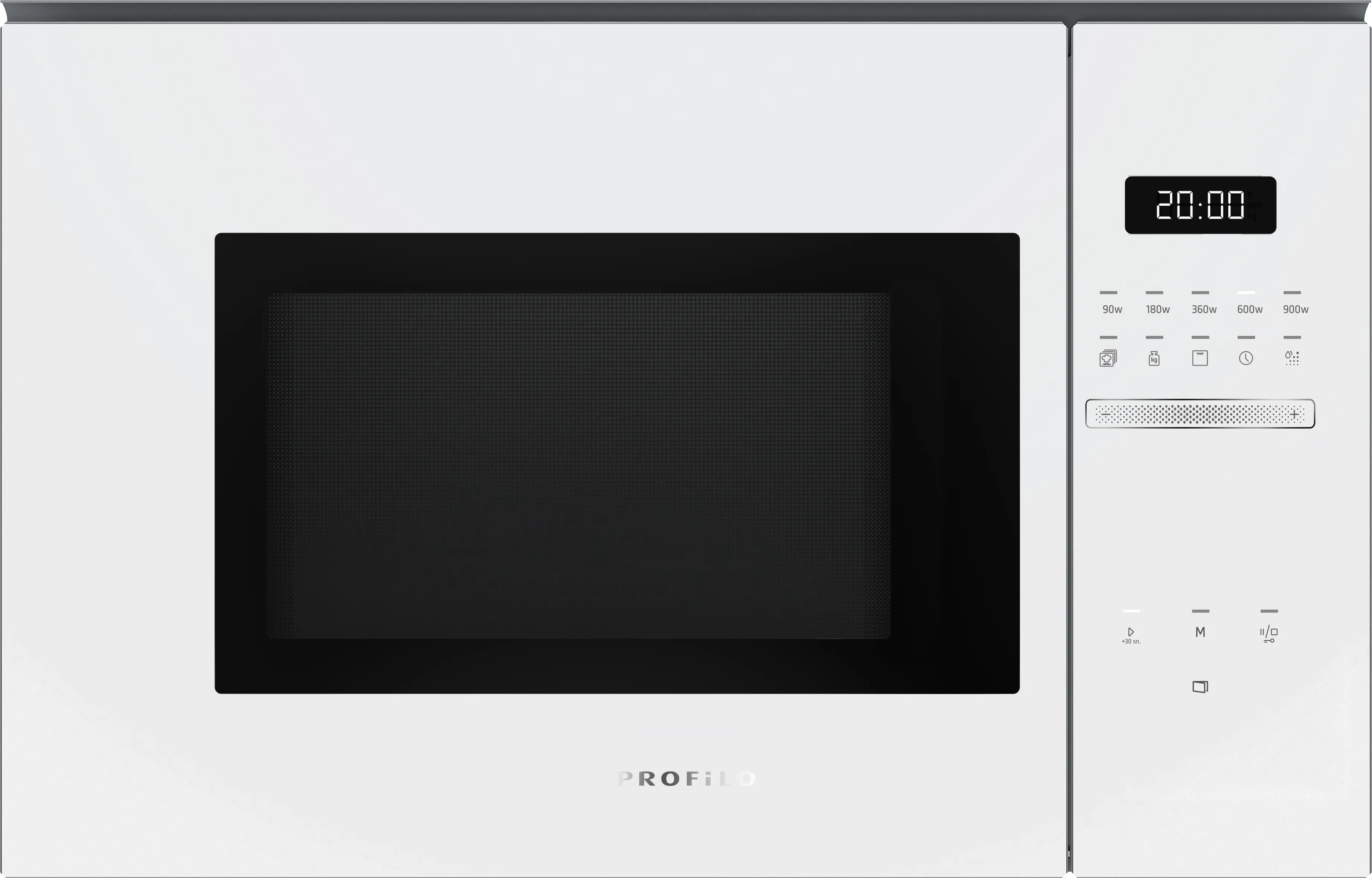 Ankastre Mikrodalga, Izgara Fonksiyonlu 59 x 38 cm Beyaz 