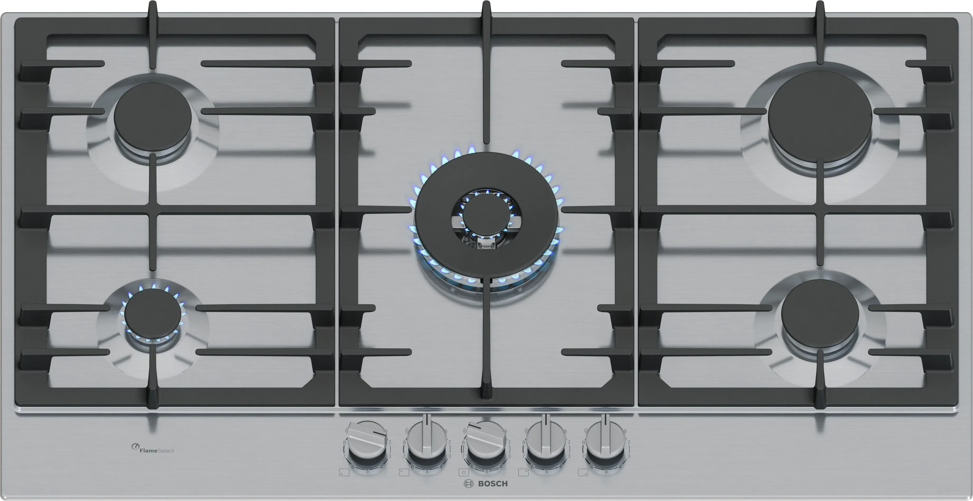 Series 6 Gas cooktop 90 cm Stainless steel