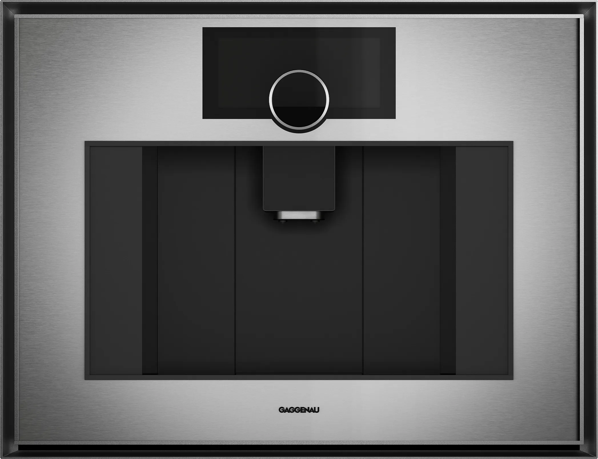 Gaggenau serie Expressive helautomatisk espressomaskin 60 x 45 cm Rostfritt stål bakom grått glas, löstagbar vattenbehållare 