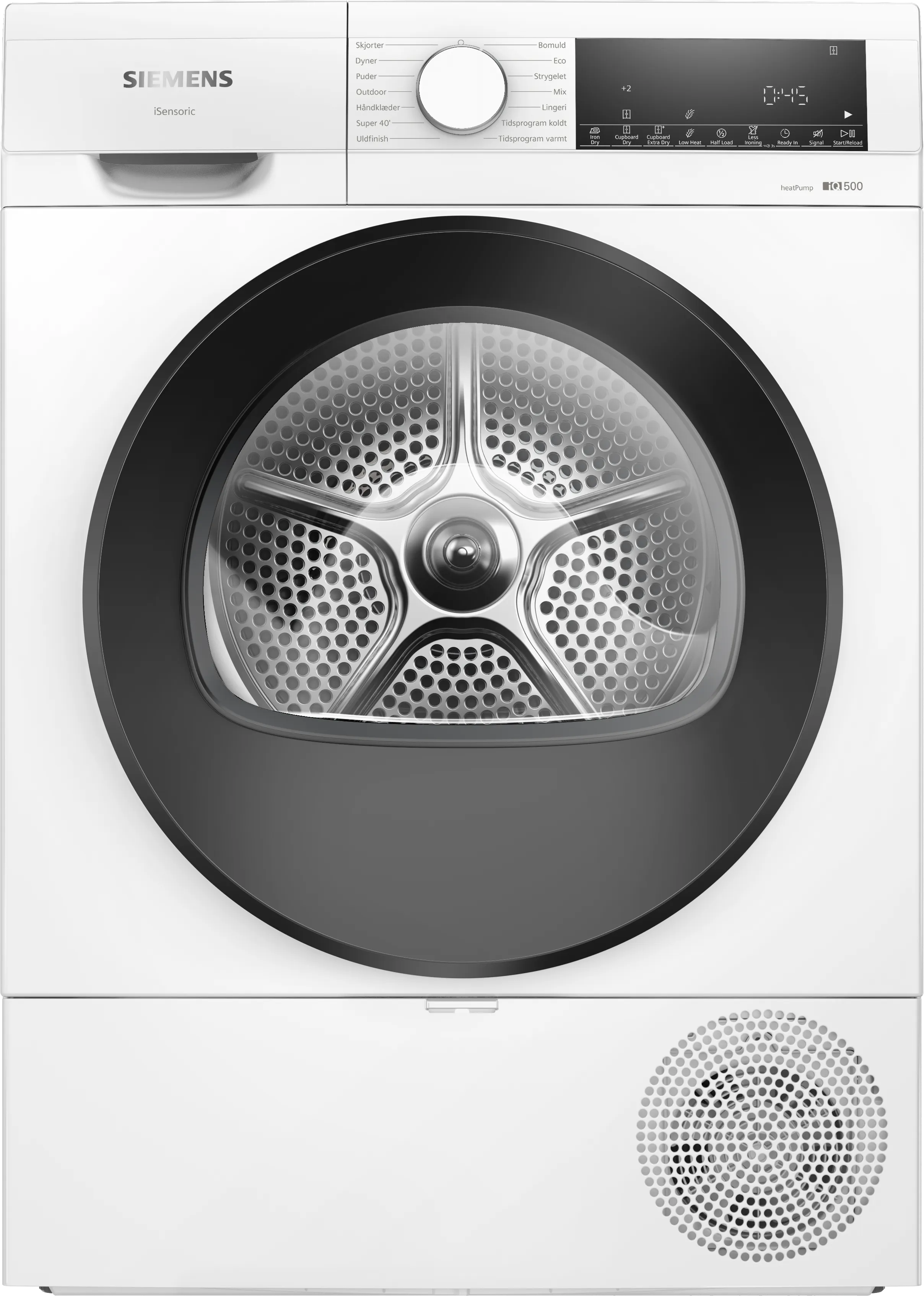 iQ500 Varmepumpetørketrommel 9 kg Hvit