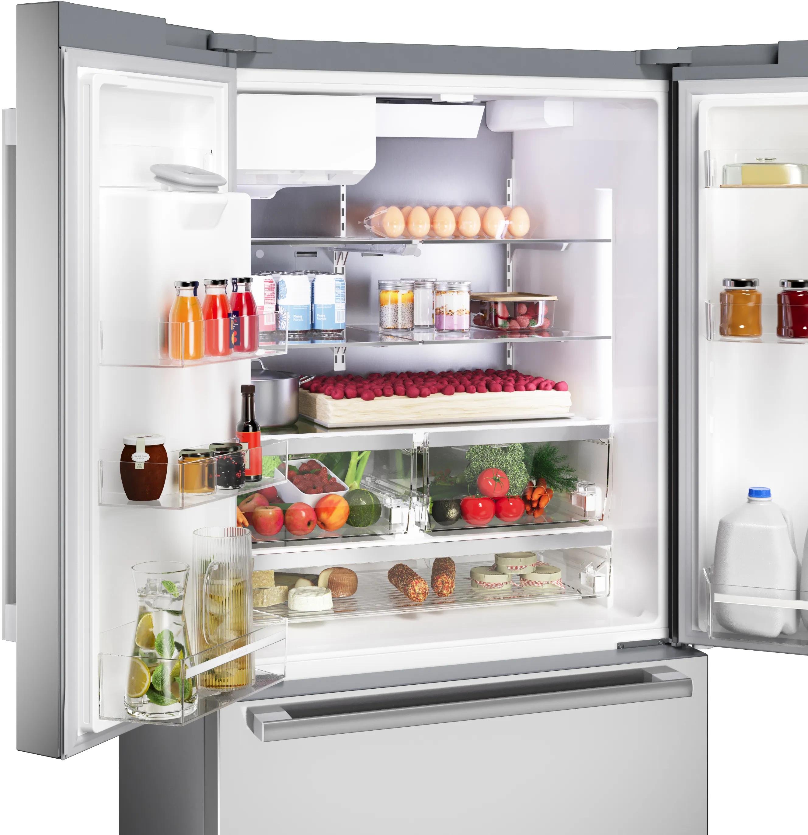 Horizontal refrigerator for home shop