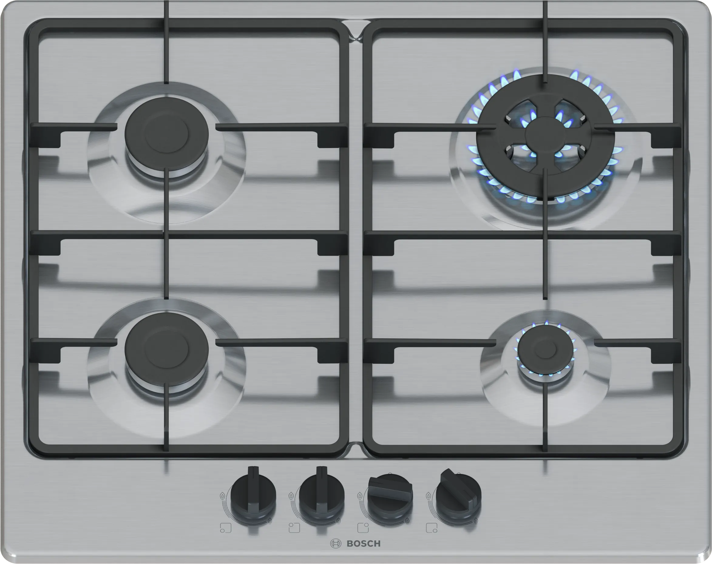 Serie 4 Gáz főzőlap 60 cm Nemesacél