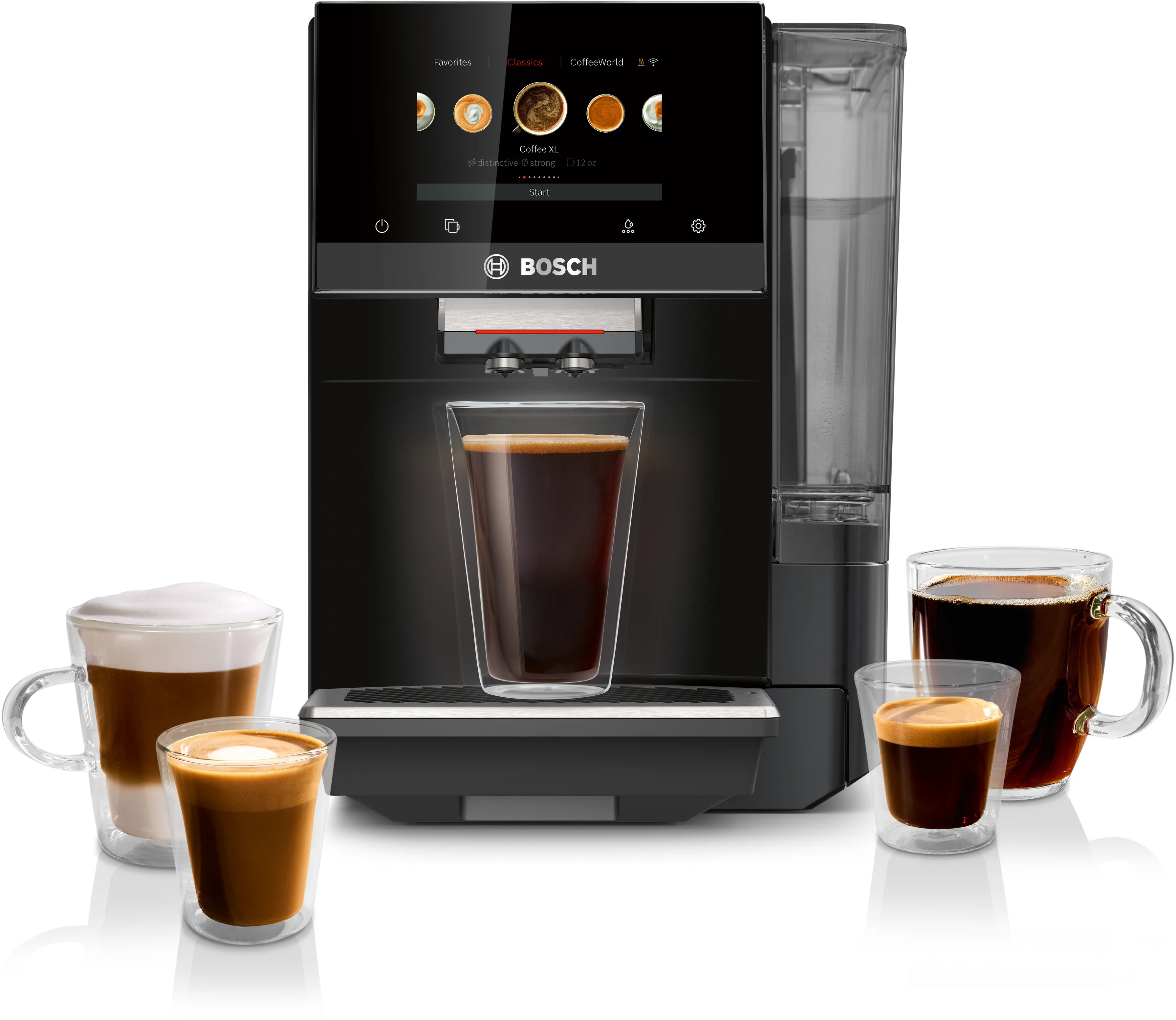 800 Series Fully Automatic Espresso Machine VeroCafe Piano Black, Removable Water Tank
