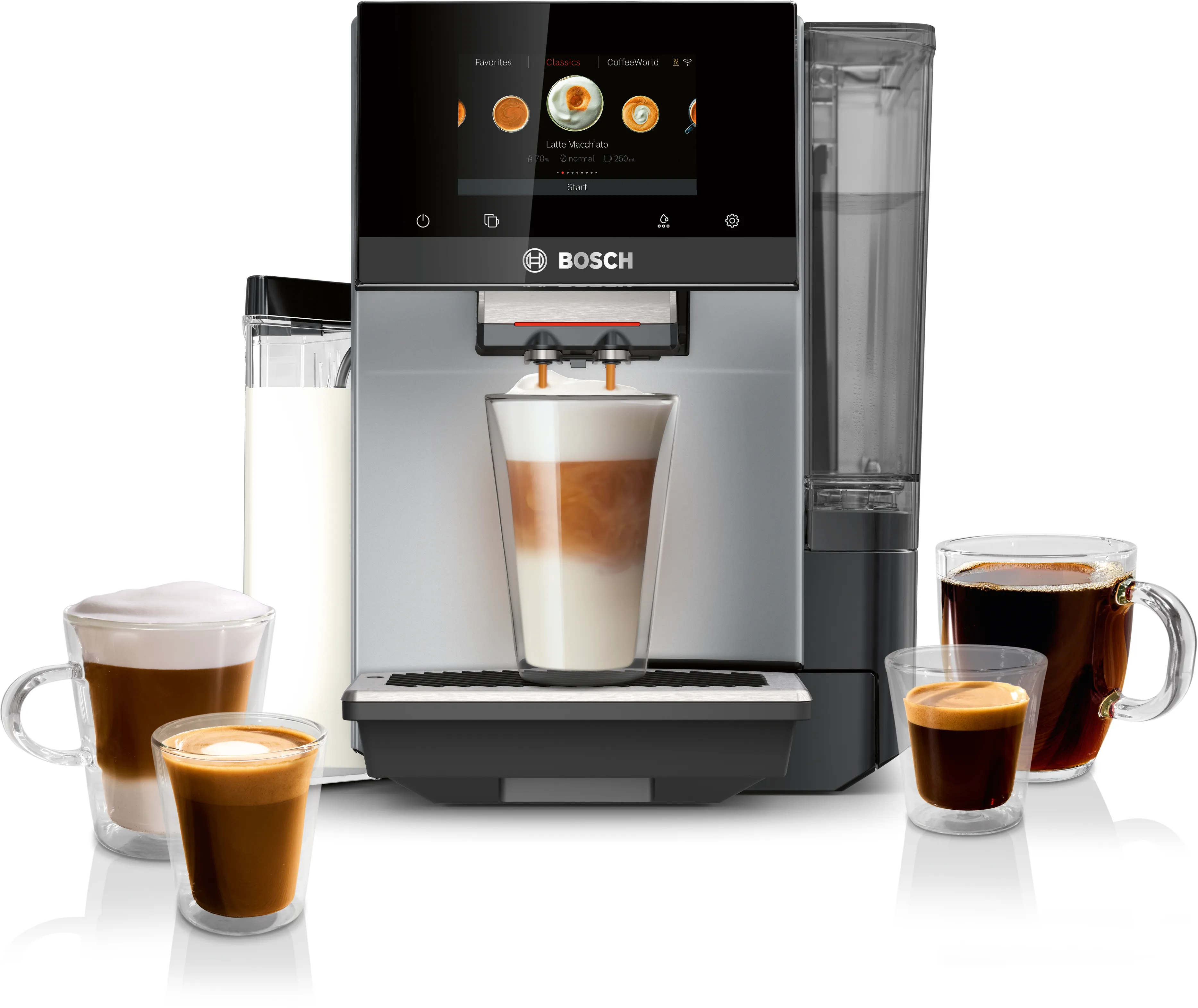 Série 800 Machine à café tout-automatique VeroCafe Argent, Réservoir d'eau amovible 