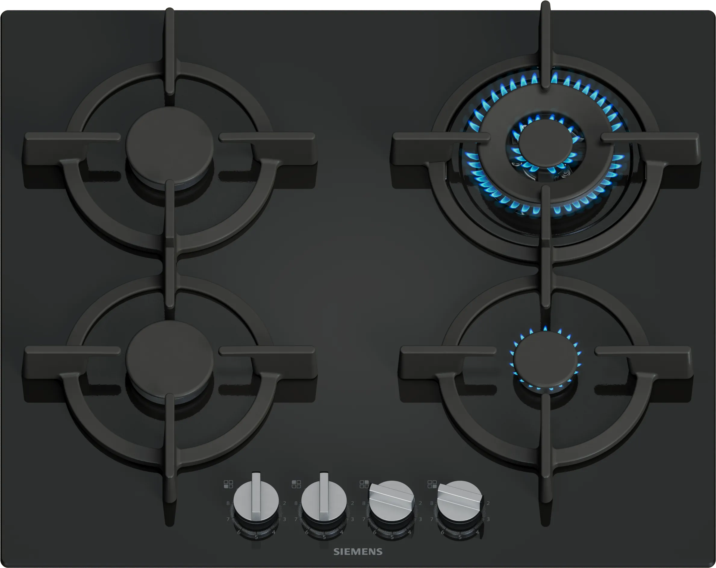 IQ500 Gas hob 60 cm Tempered glass, Black