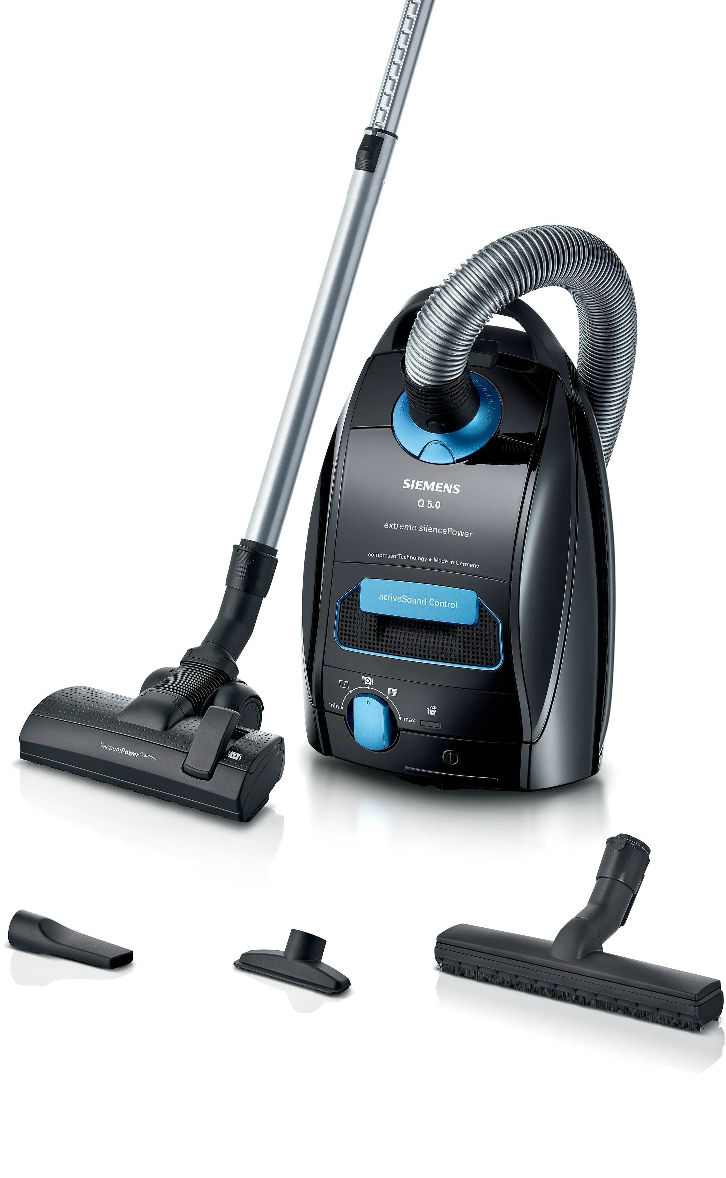 Staubsauger mit Beutel Q5.0 extreme silencePower Schwarz