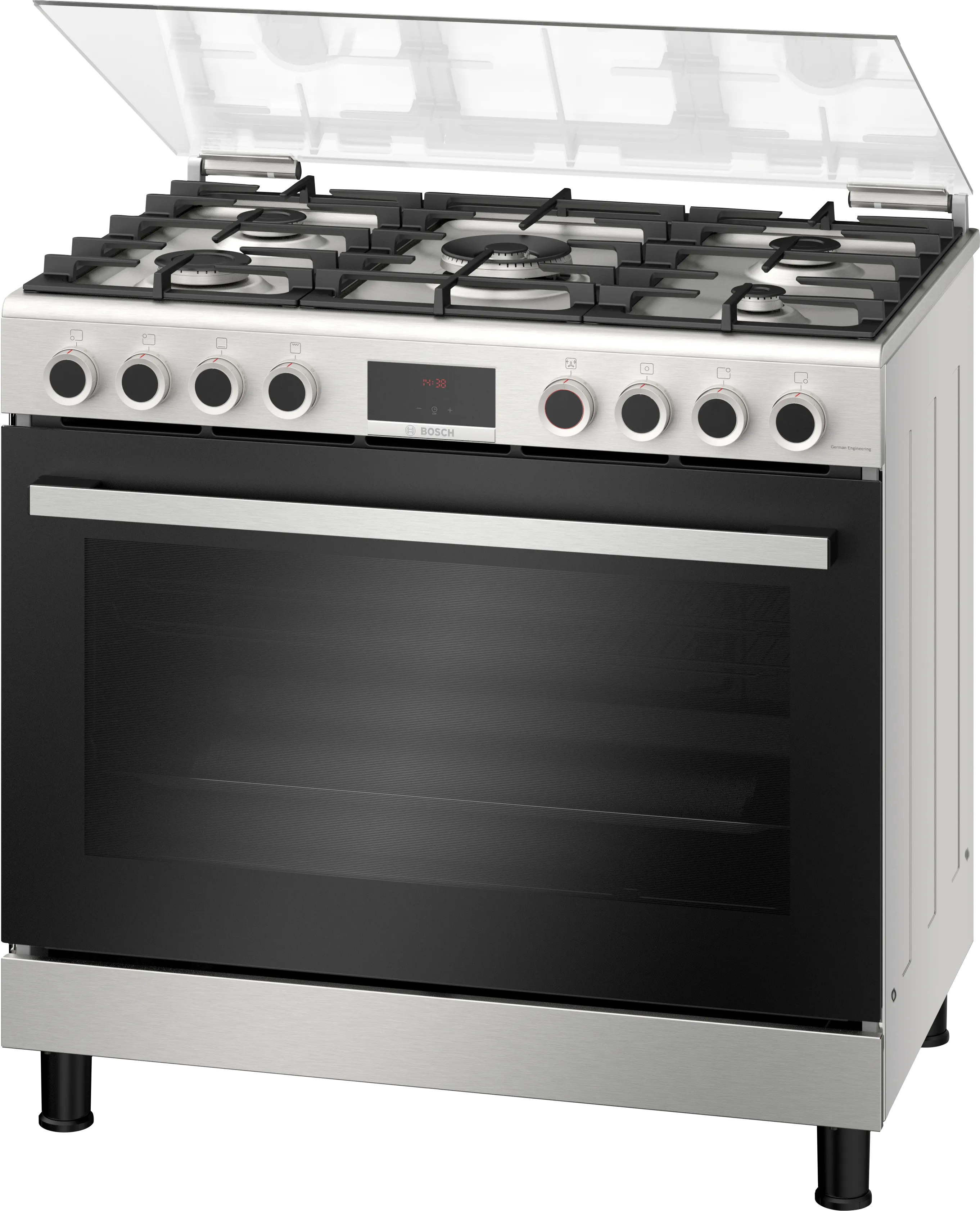 Series 6 Gas range cooker Stainless steel 