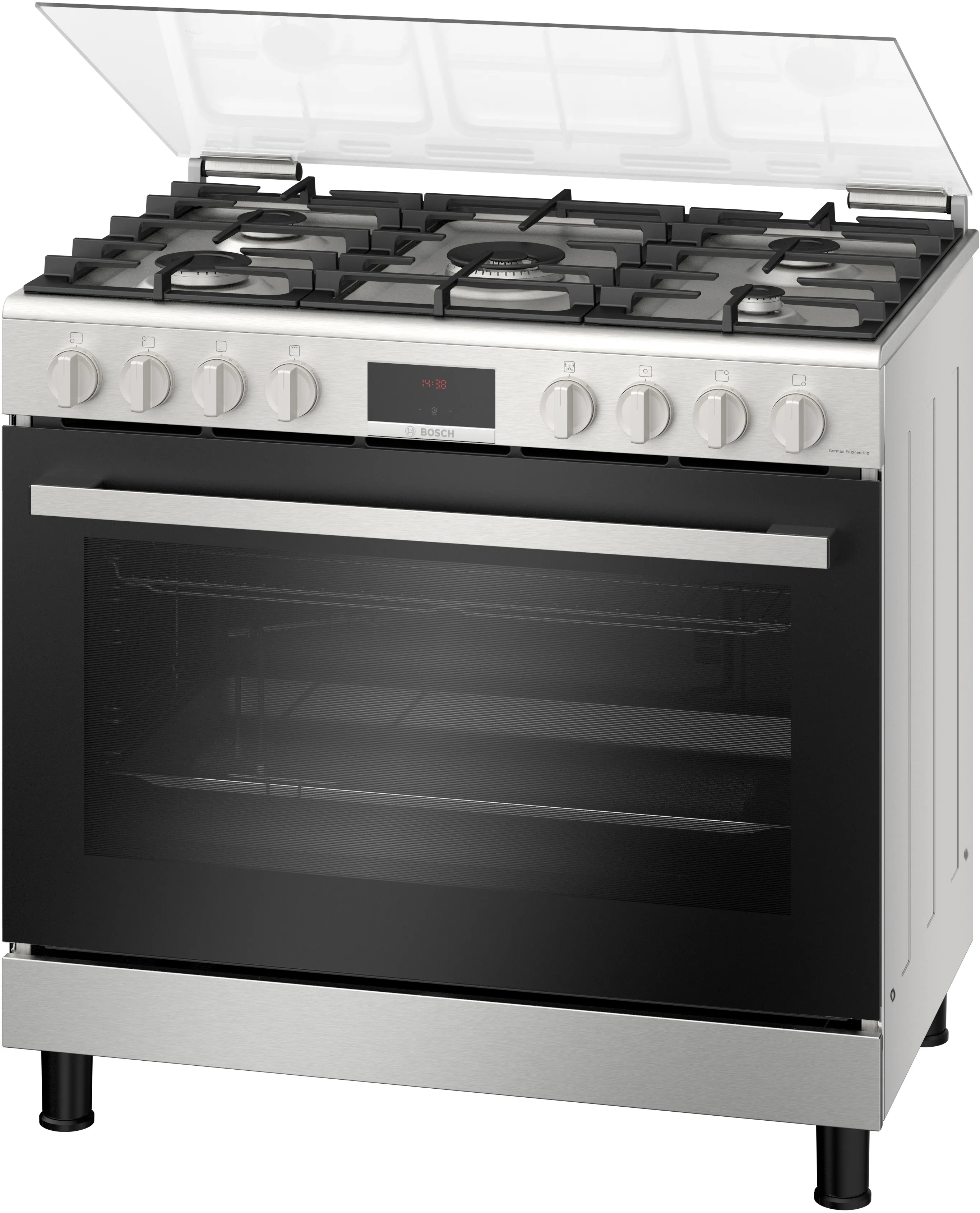 Series 6 Gas range cooker Stainless steel 