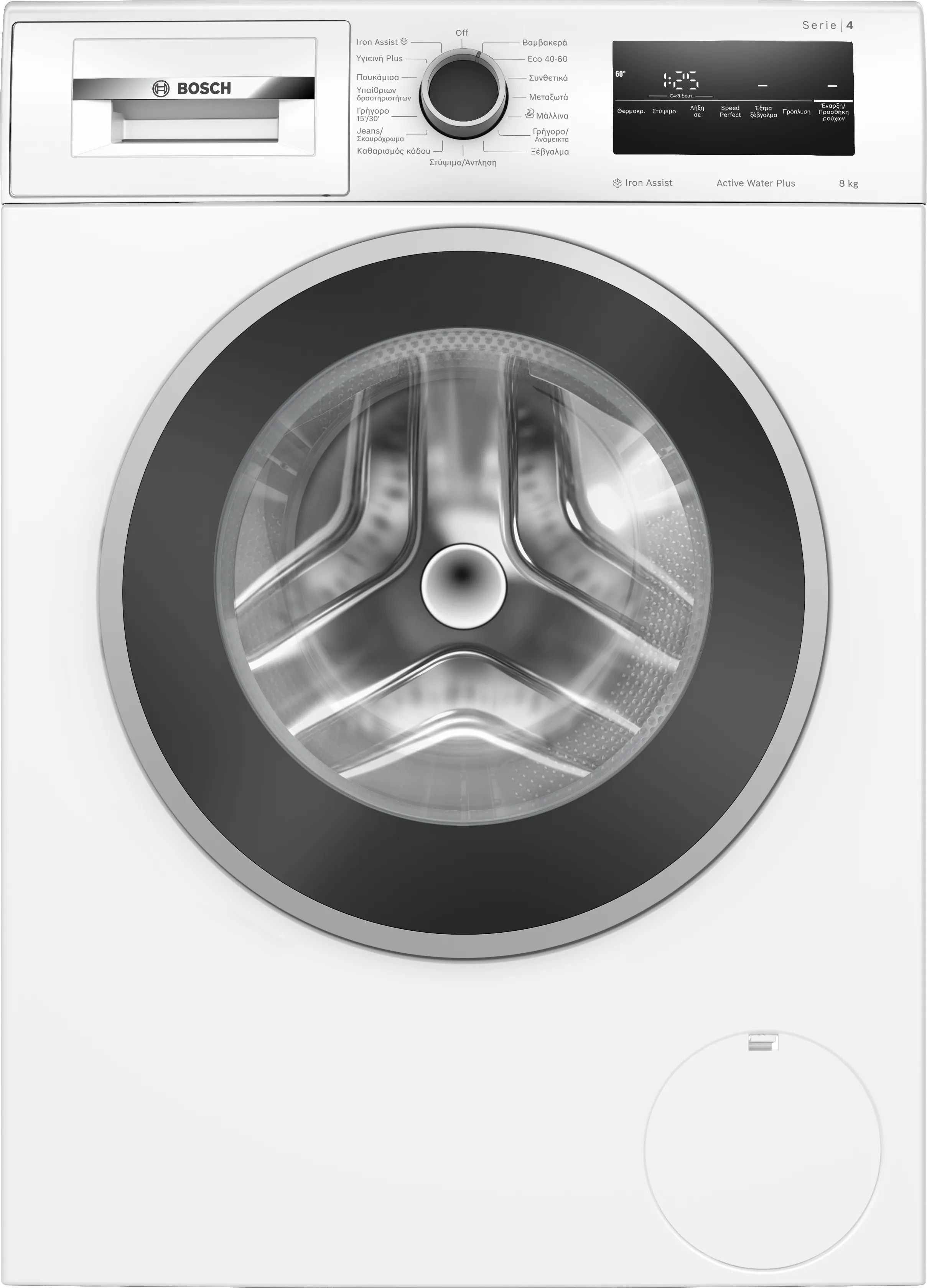 Σειρά 4 Πλυντήριο ρούχων εμπρόσθιας φόρτωσης 8 kg Μέγιστες 1400 στροφές/λεπτό 