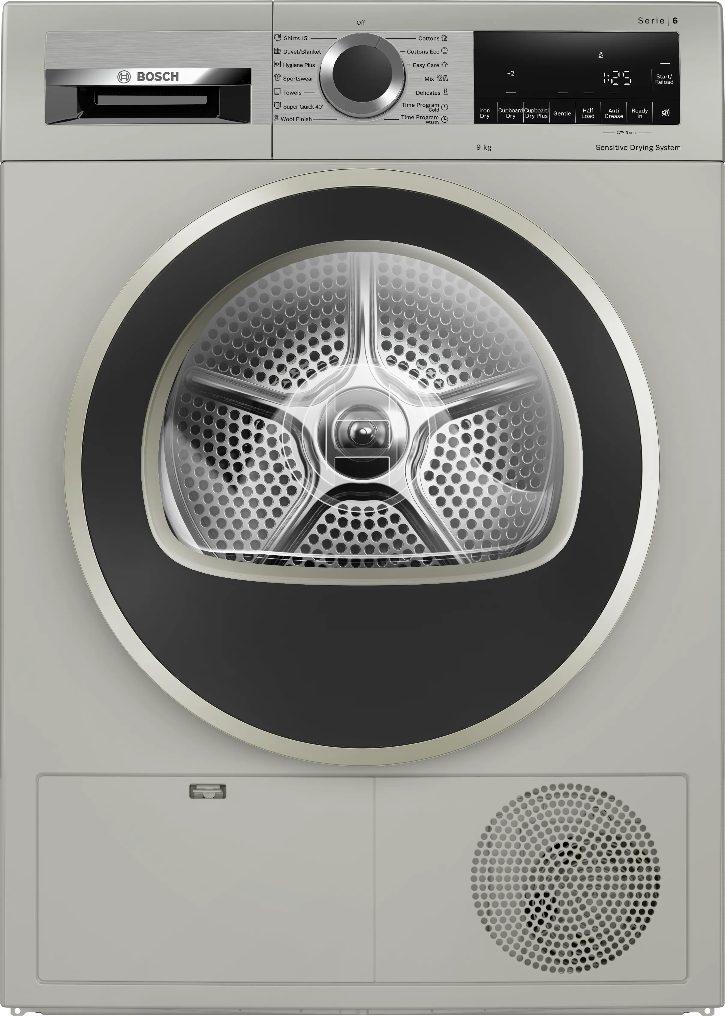 Series 6 Condenser Tumble Dryer 9 kg Silver inox