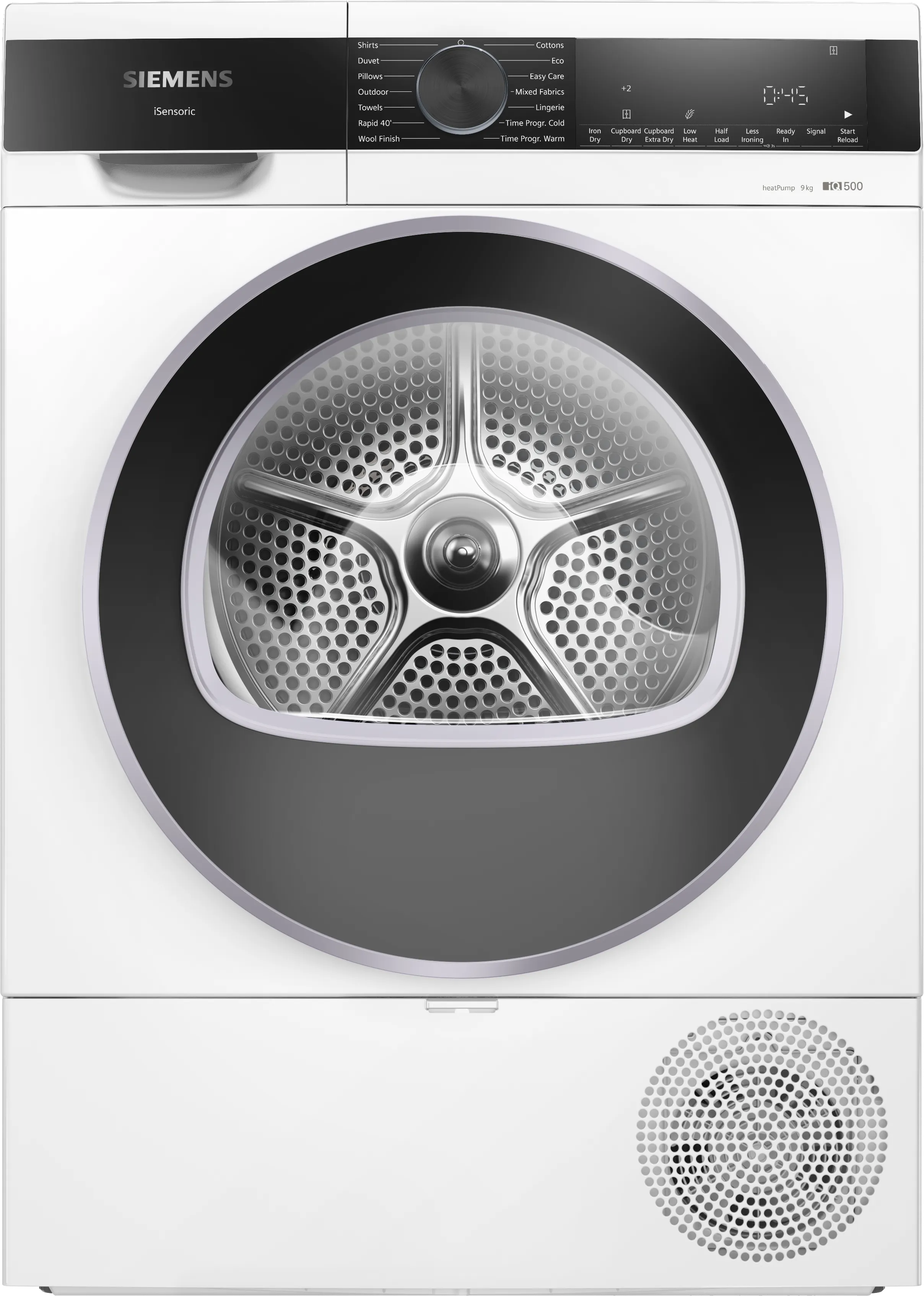iQ500 מייבש כביסה עם משאבת חום 9 kg לבן 