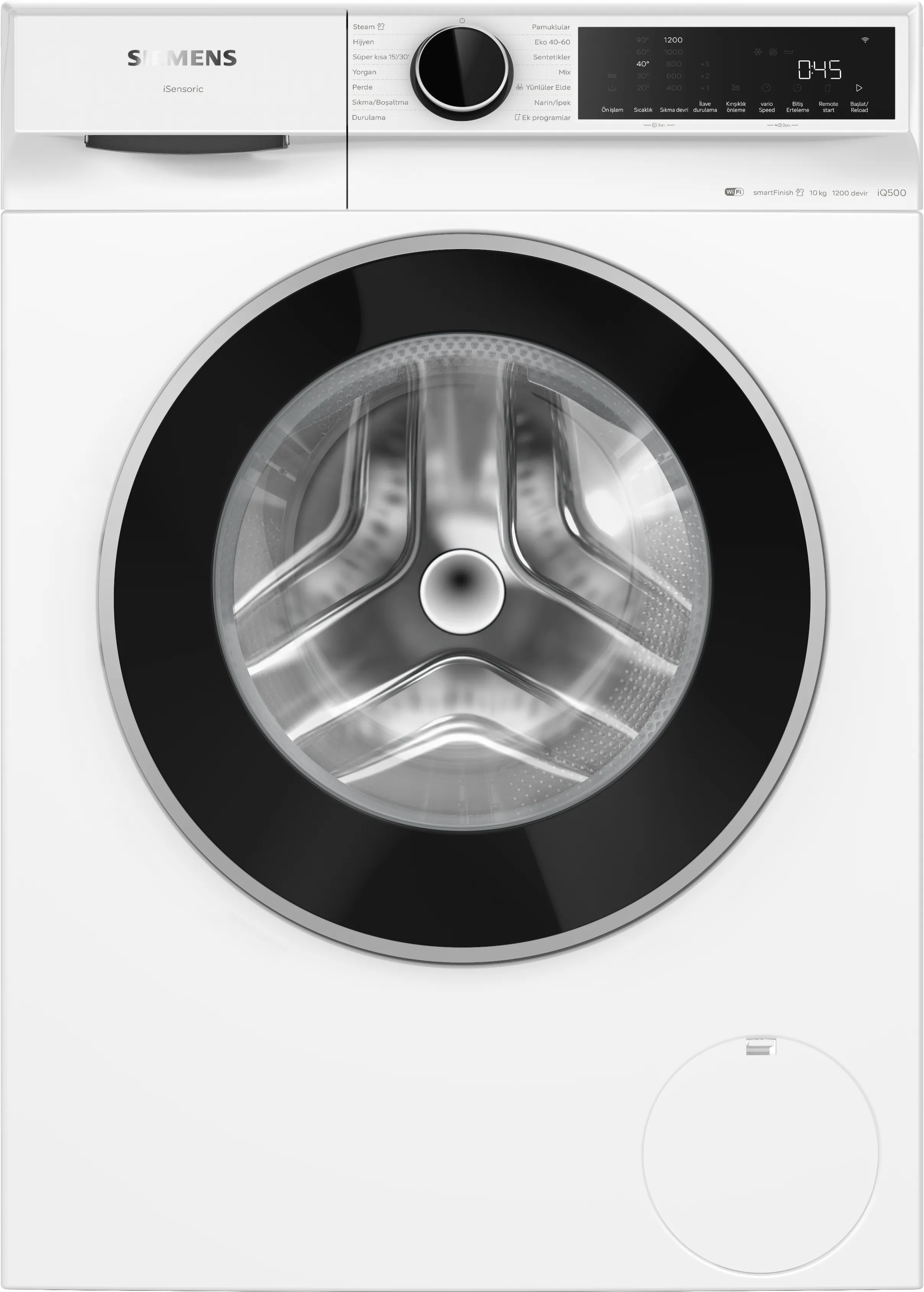 iQ500 Çamaşır Makinesi 10 kg 1200 dev./dak., Beyaz 