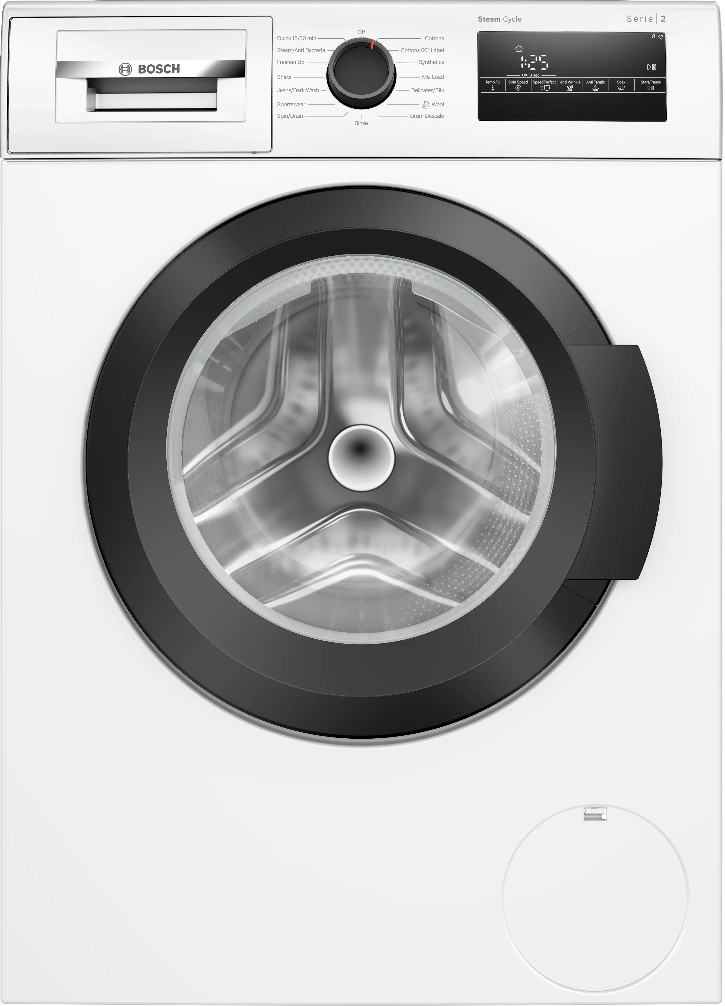 Series 2 washing machine, front loader 8 kg , White