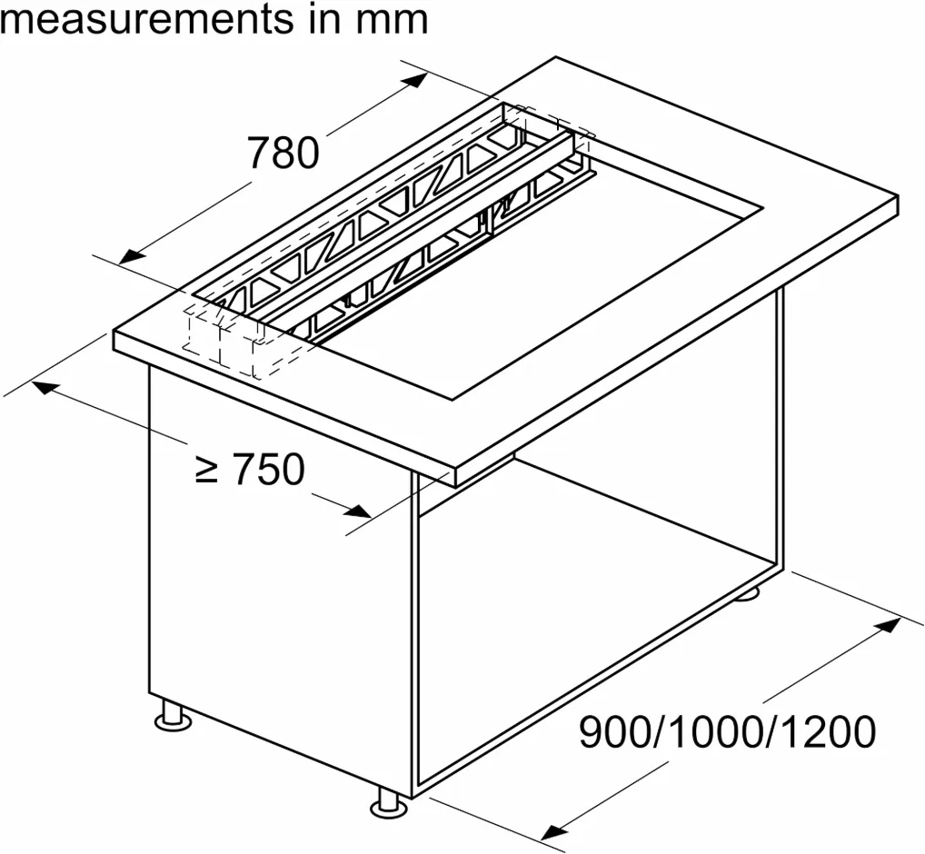 Montageset Montageset (f.nahtl. Einbau) 80cm - Thumbnail 2