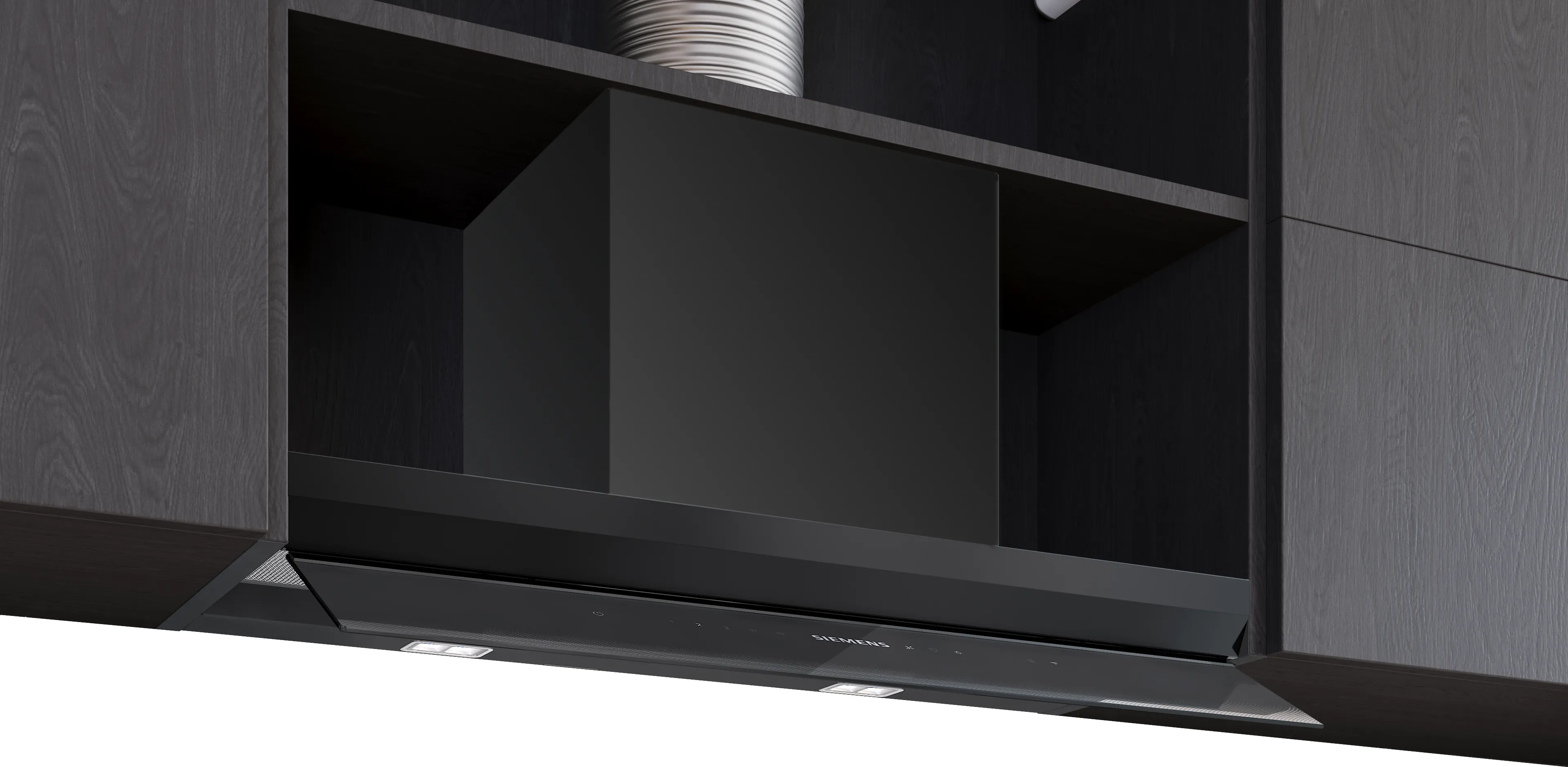 iQ700 Integrated Design Hood 80 cm clear glass black printed, Matt black  