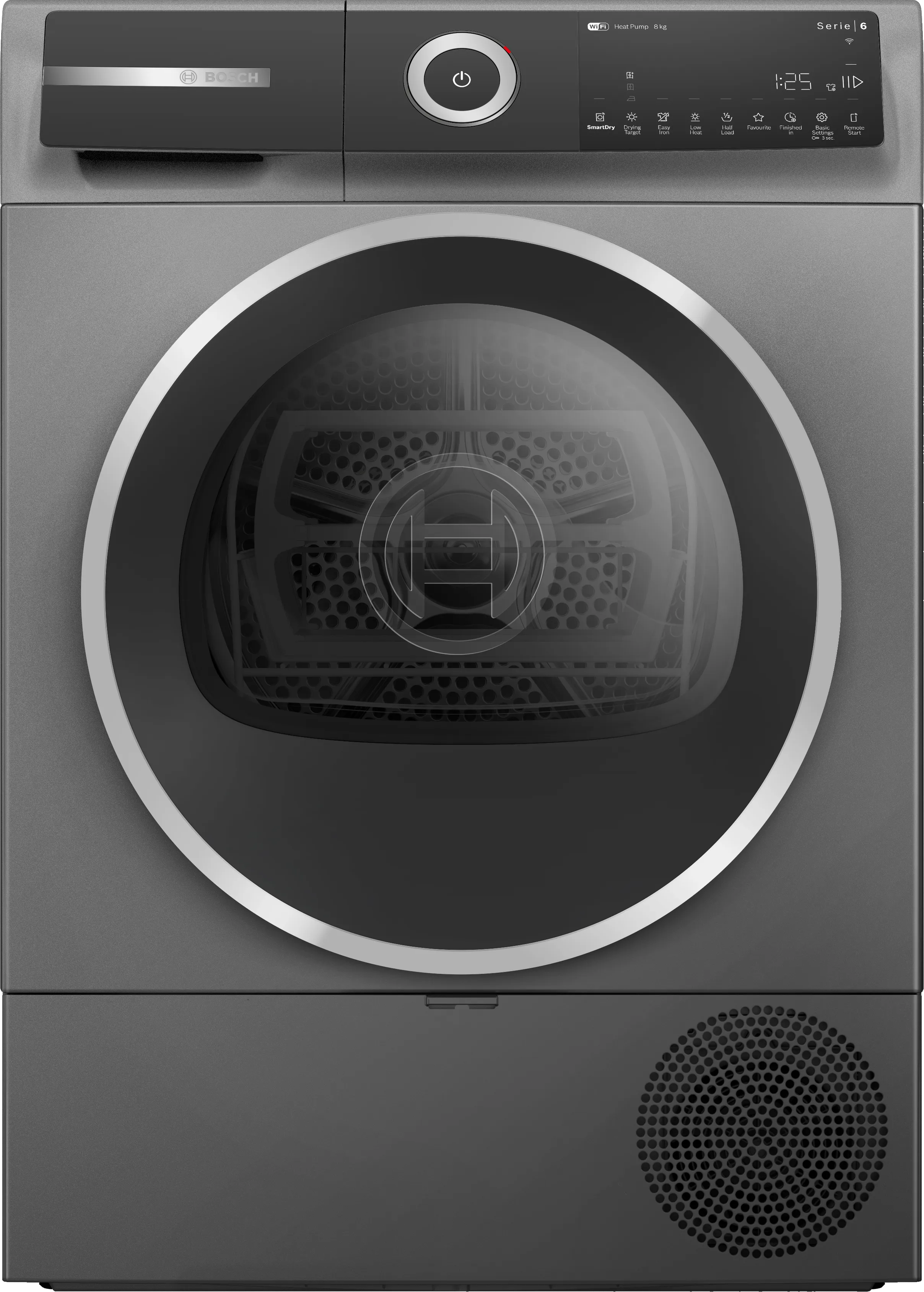 Series 8 heat pump tumble dryer 8 kg Cast iron grey