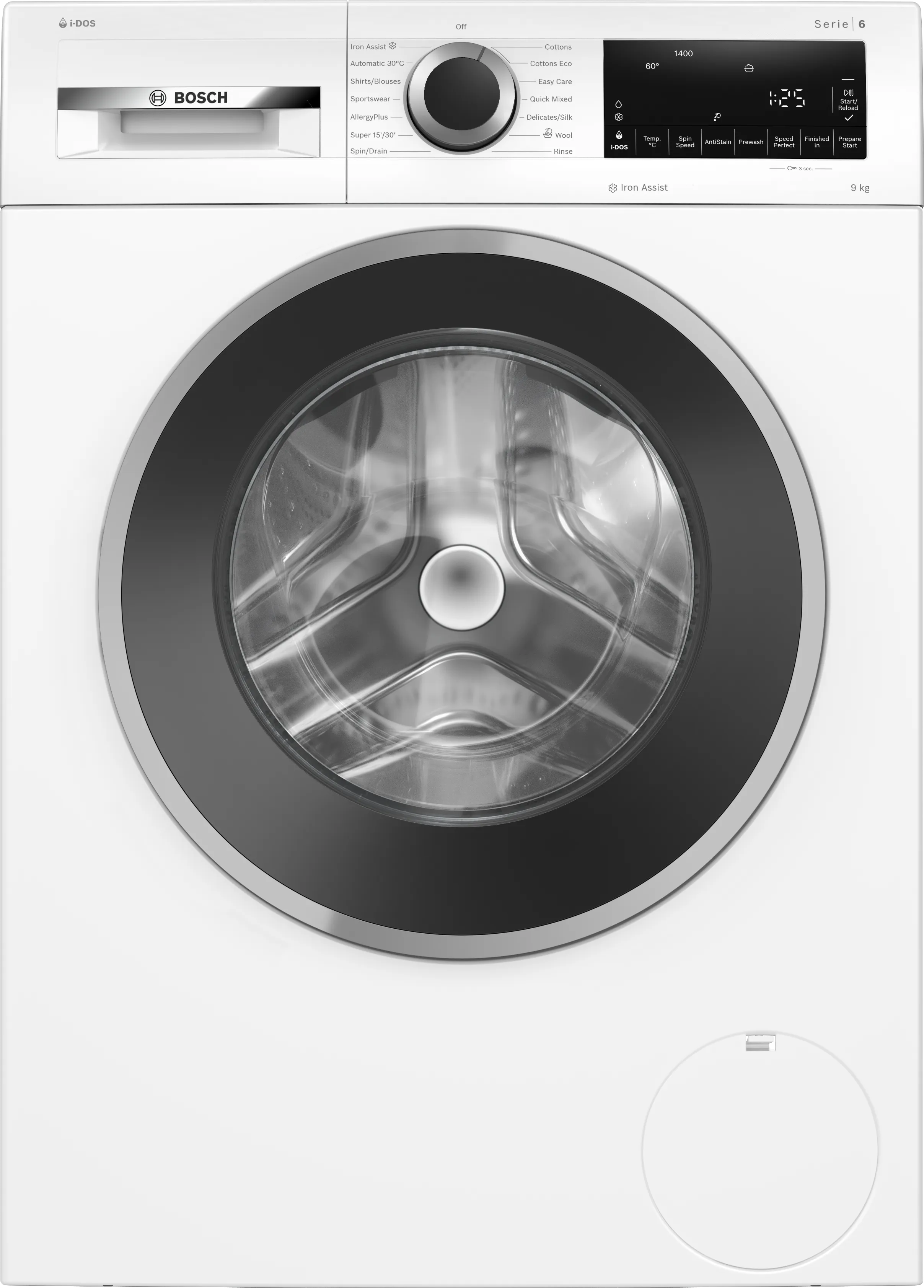 Series 6 washing machine, front loader 9 kg 1400 rpm 