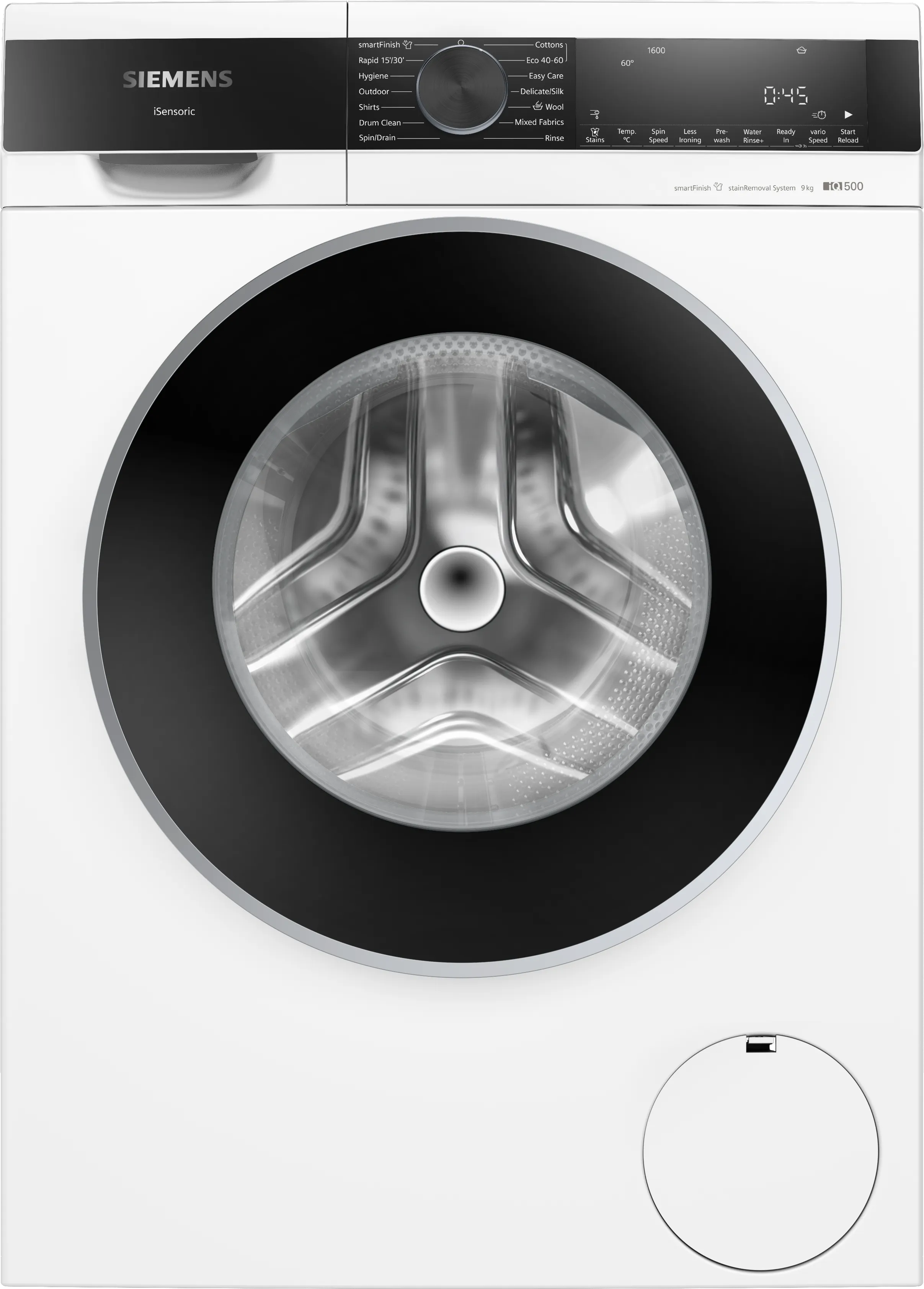 iQ500 Washing machine, front loader 9 kg max. 1600 rpm 